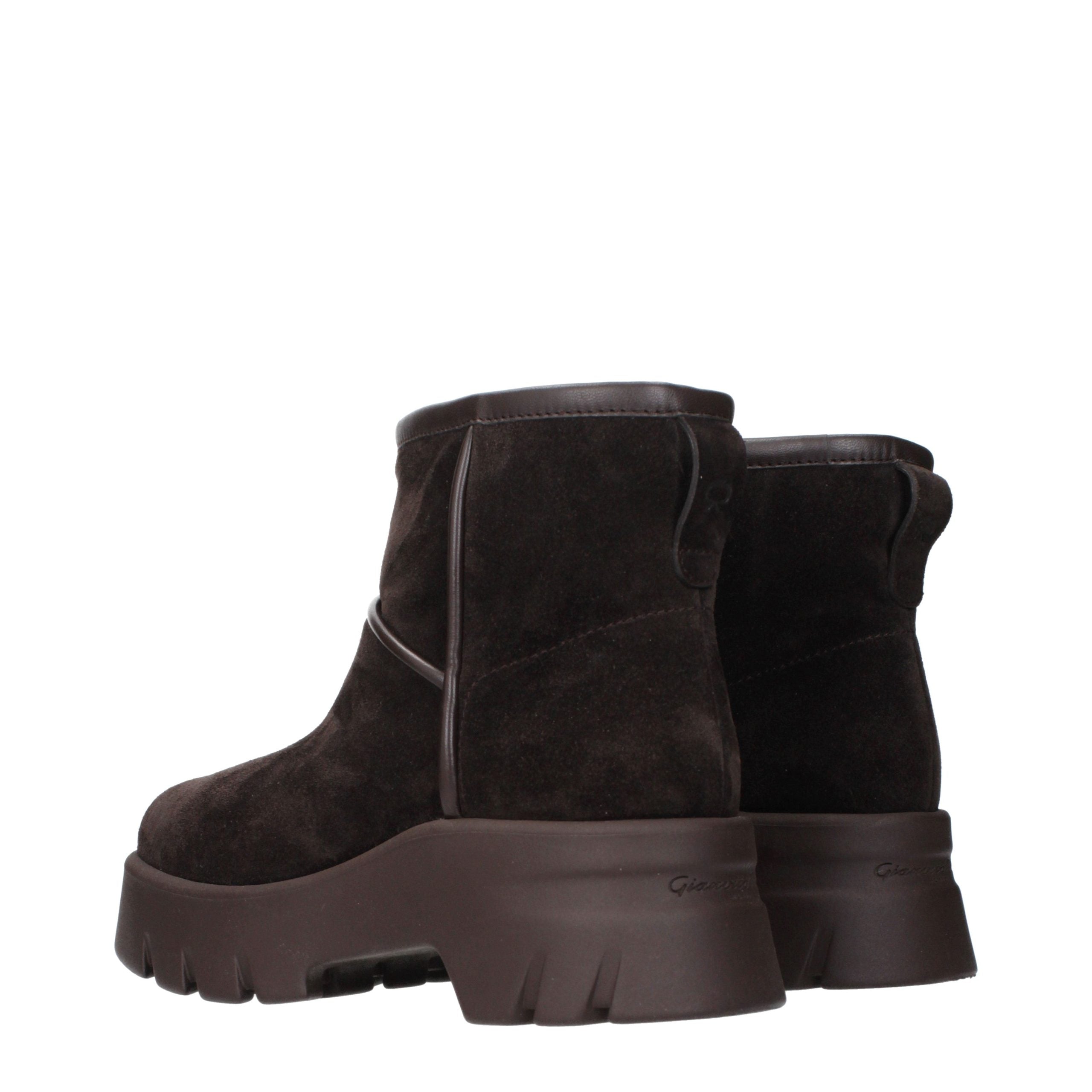 Gianvito Rossi Brown Leather Ankle Women's Boots