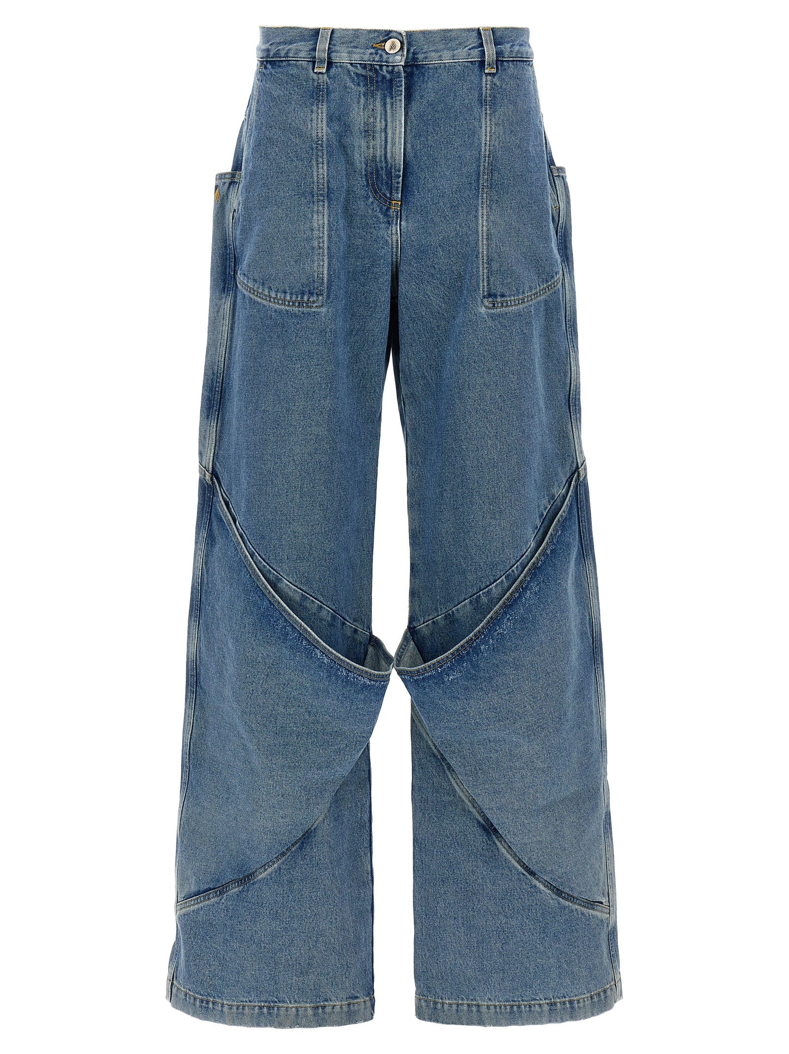 The Attico Blue Cotton Jeans Women's Denim