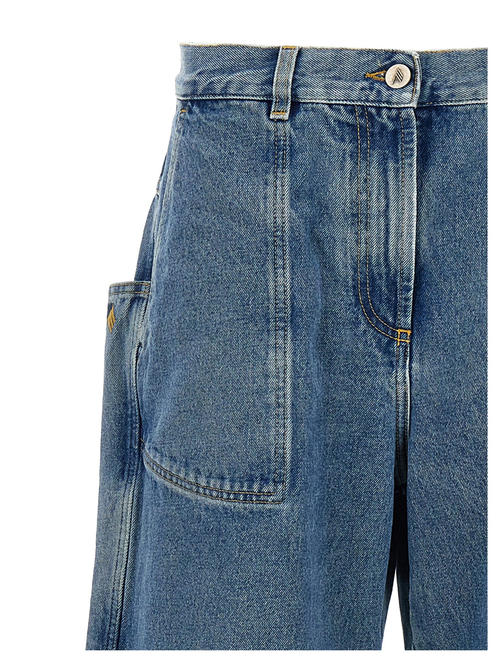 The Attico Blue Cotton Jeans Women's Denim