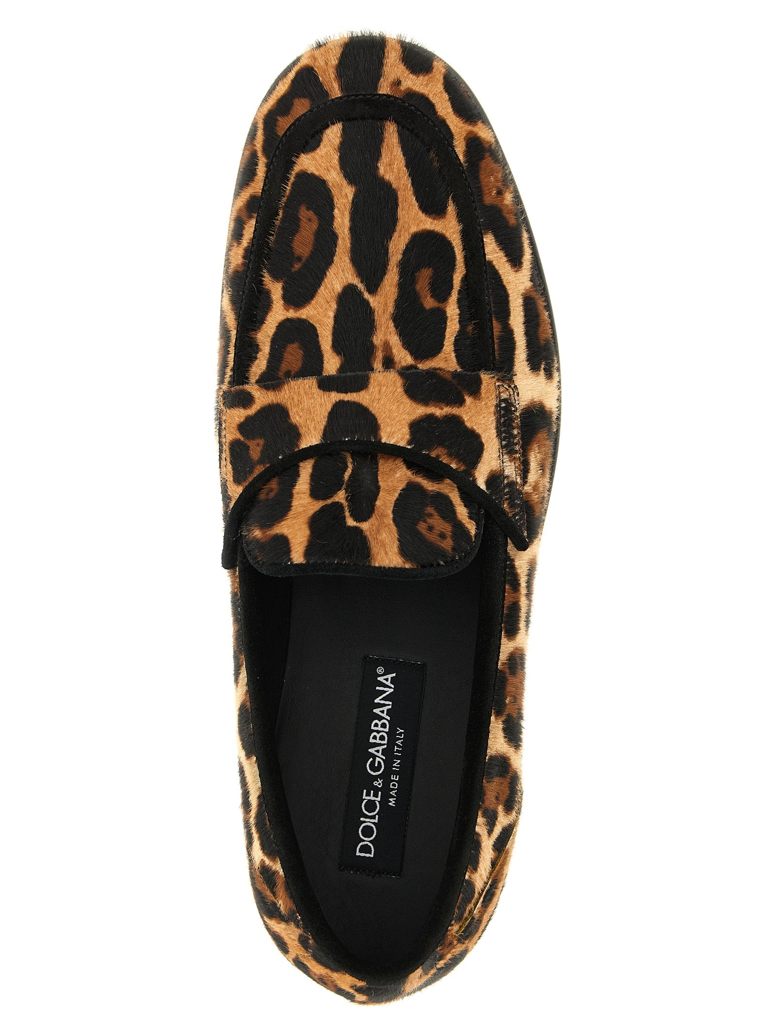 Dolce & Gabbana Brown Calfskin Slip-On Men's Loafers