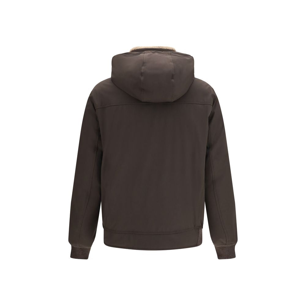 Brunello Cucinelli Brown Polyamide Shell Men's Jacket