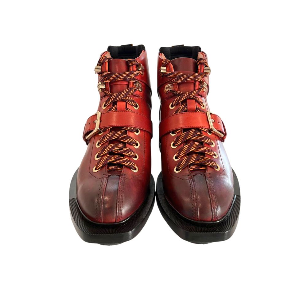 Santoni Red Leather Women Women's Boot