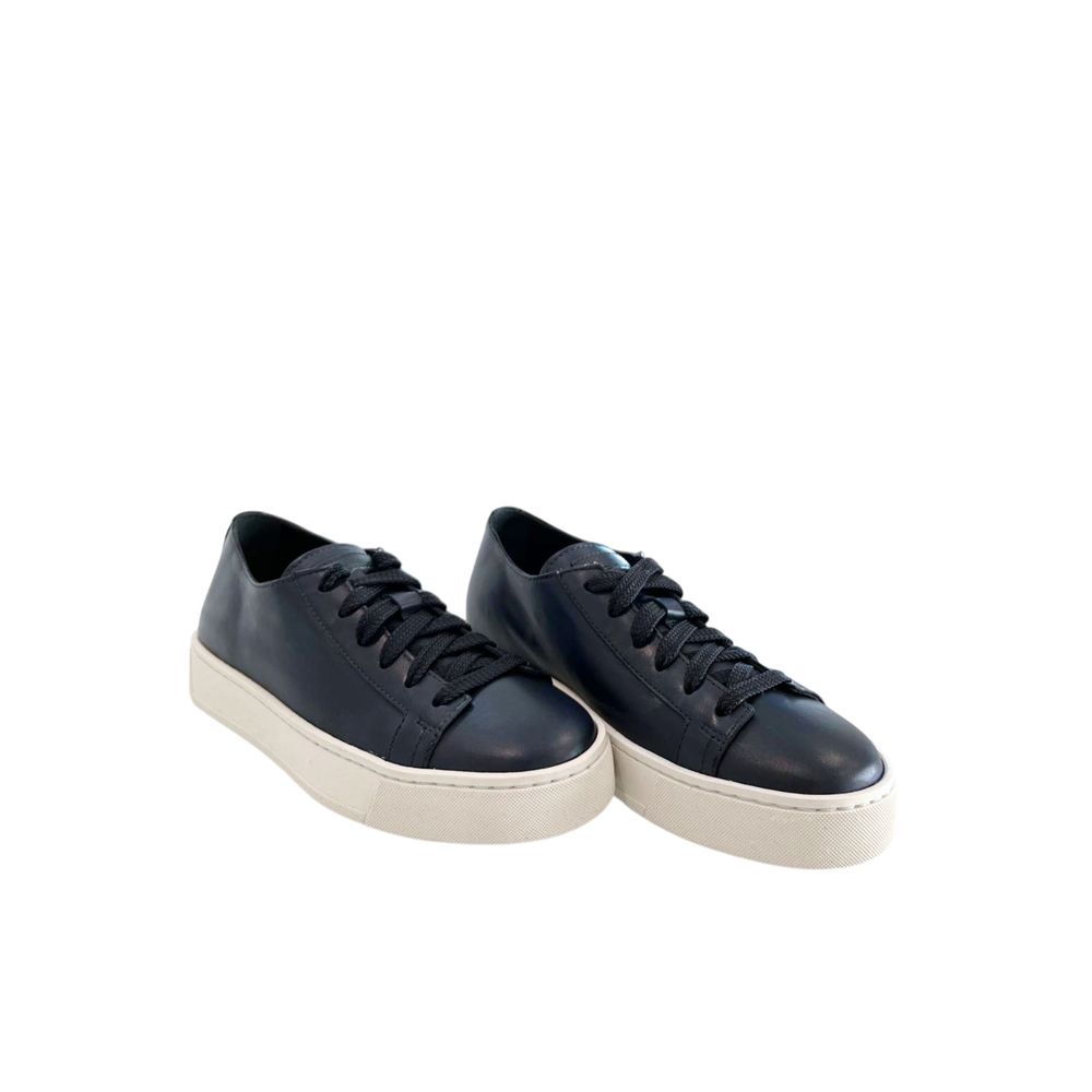 Santoni Blue Leather Women Women's Sneaker
