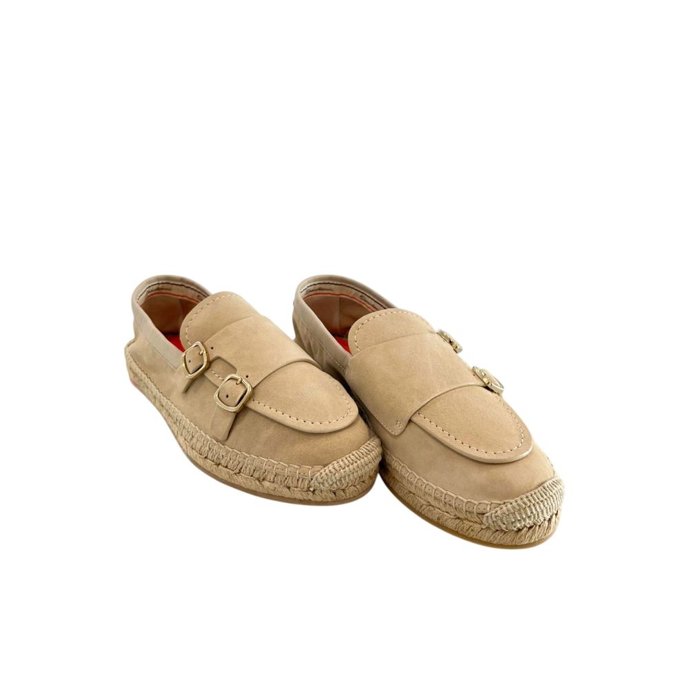Santoni Beige Leather Women Women's Sandal
