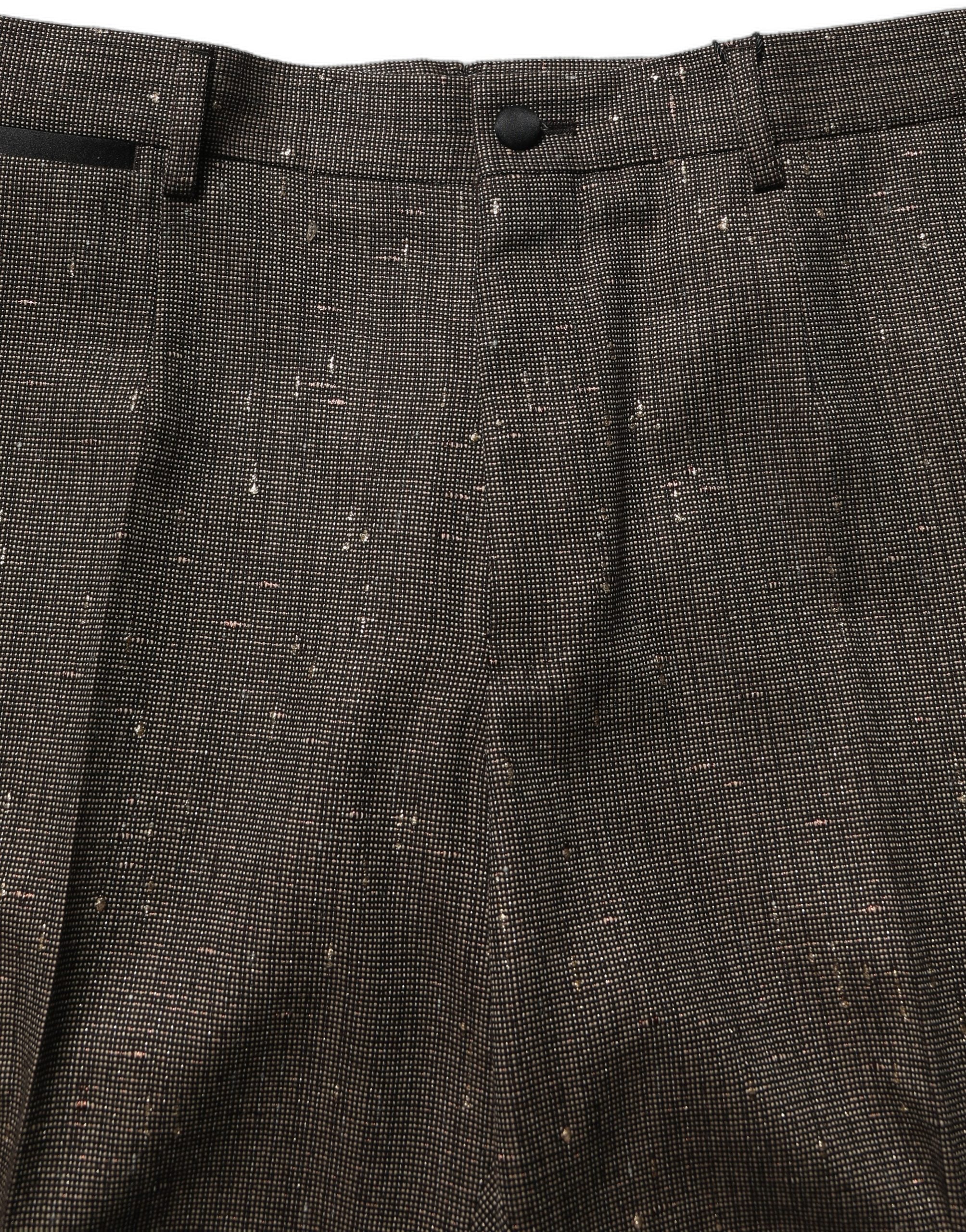 Dolce & Gabbana Dark Brown HighWaist Tapered Trouser Women's Pants (Pre-Owned)