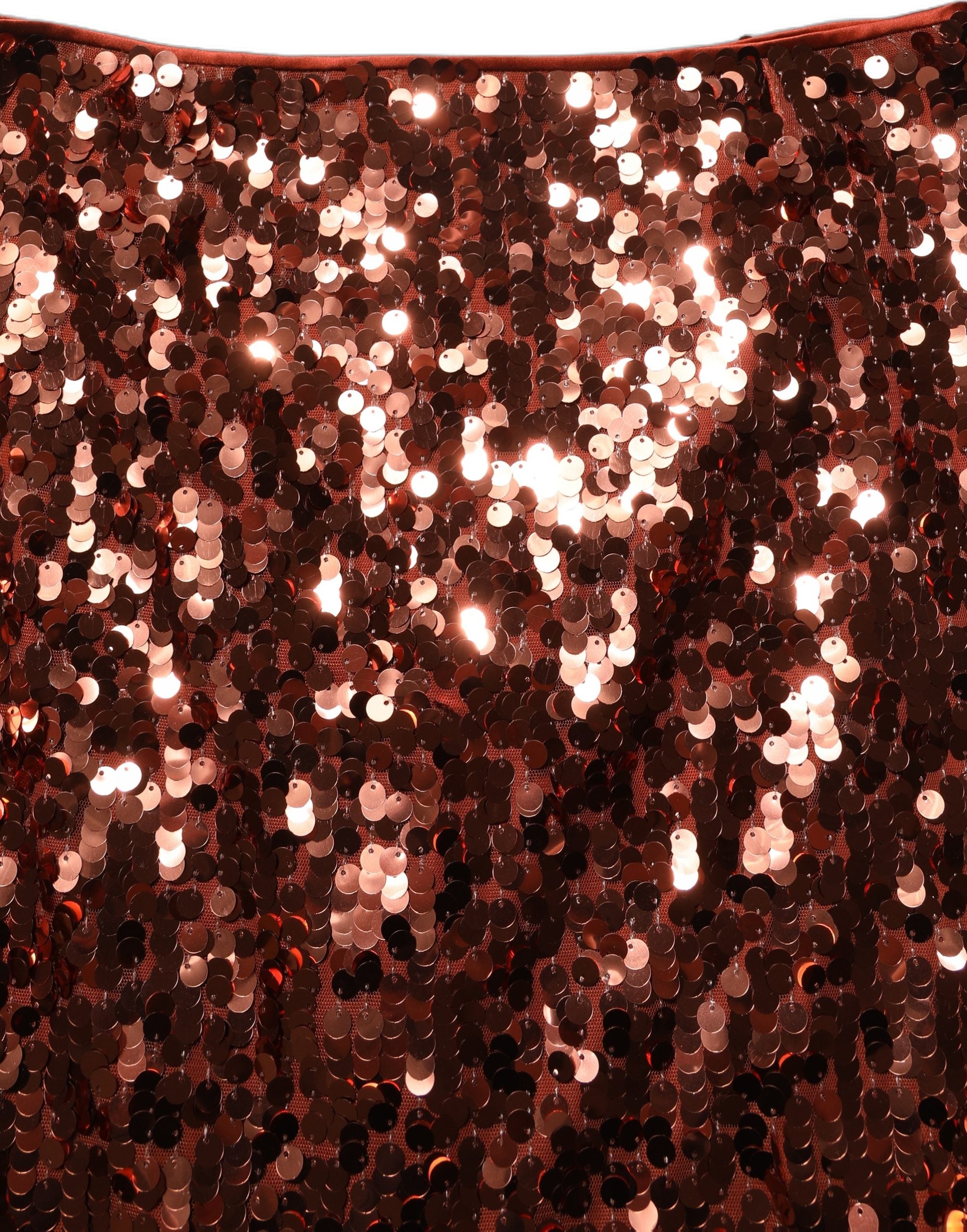 Dolce & Gabbana Bronze Sequin HighWaist PencilCut Midi Women's Skirt