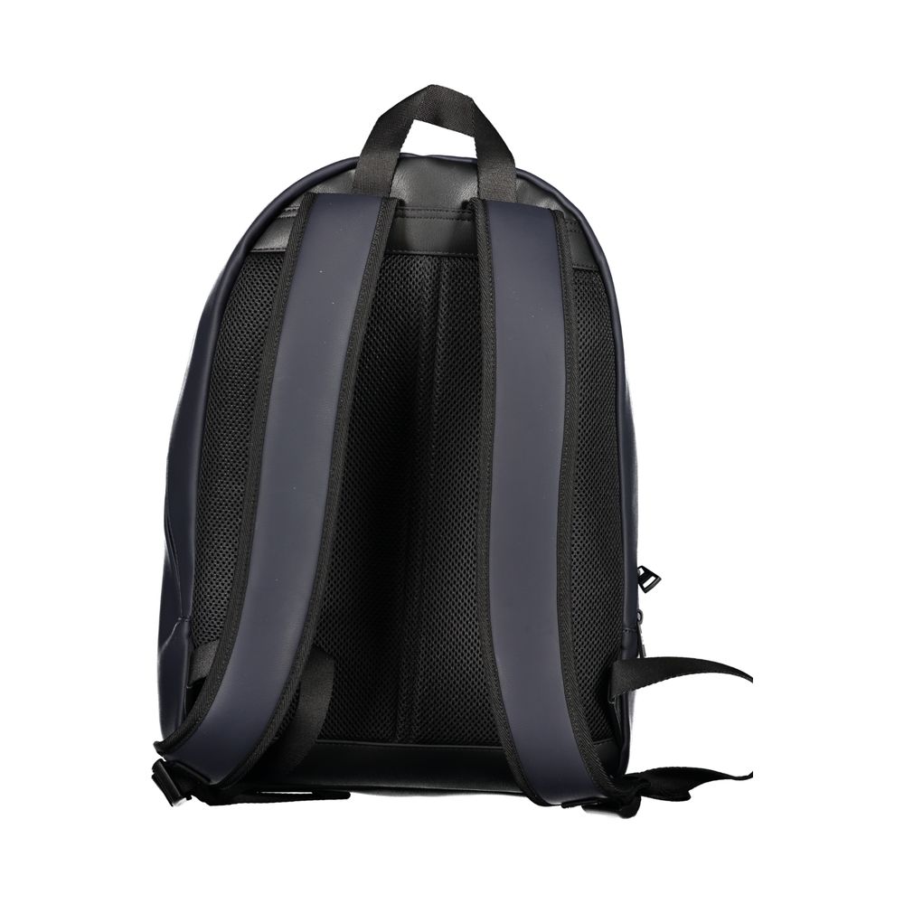 Tommy Hilfiger Blue Polyurethane Men's Backpack with Adjustable Men's Straps