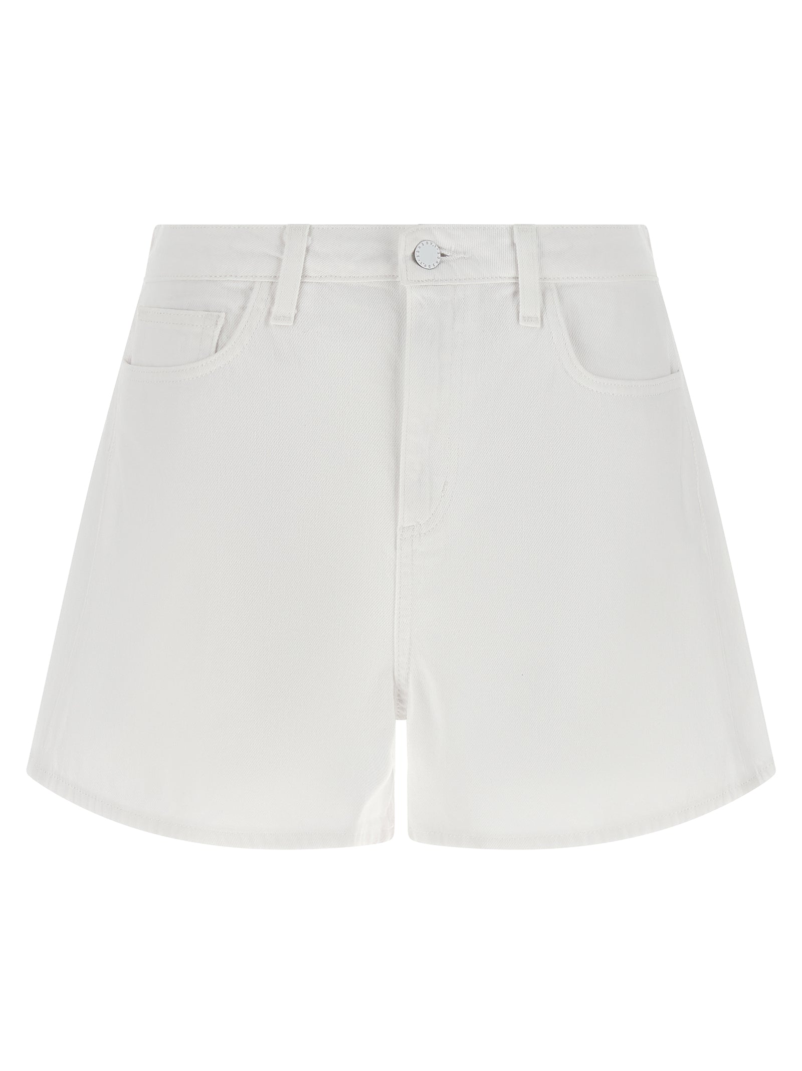 L'Agence White Cotton Bermuda Women's Shorts