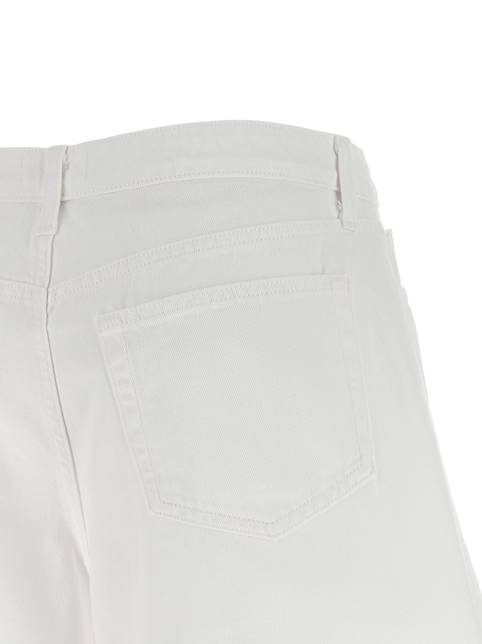 L'Agence White Cotton Bermuda Women's Shorts