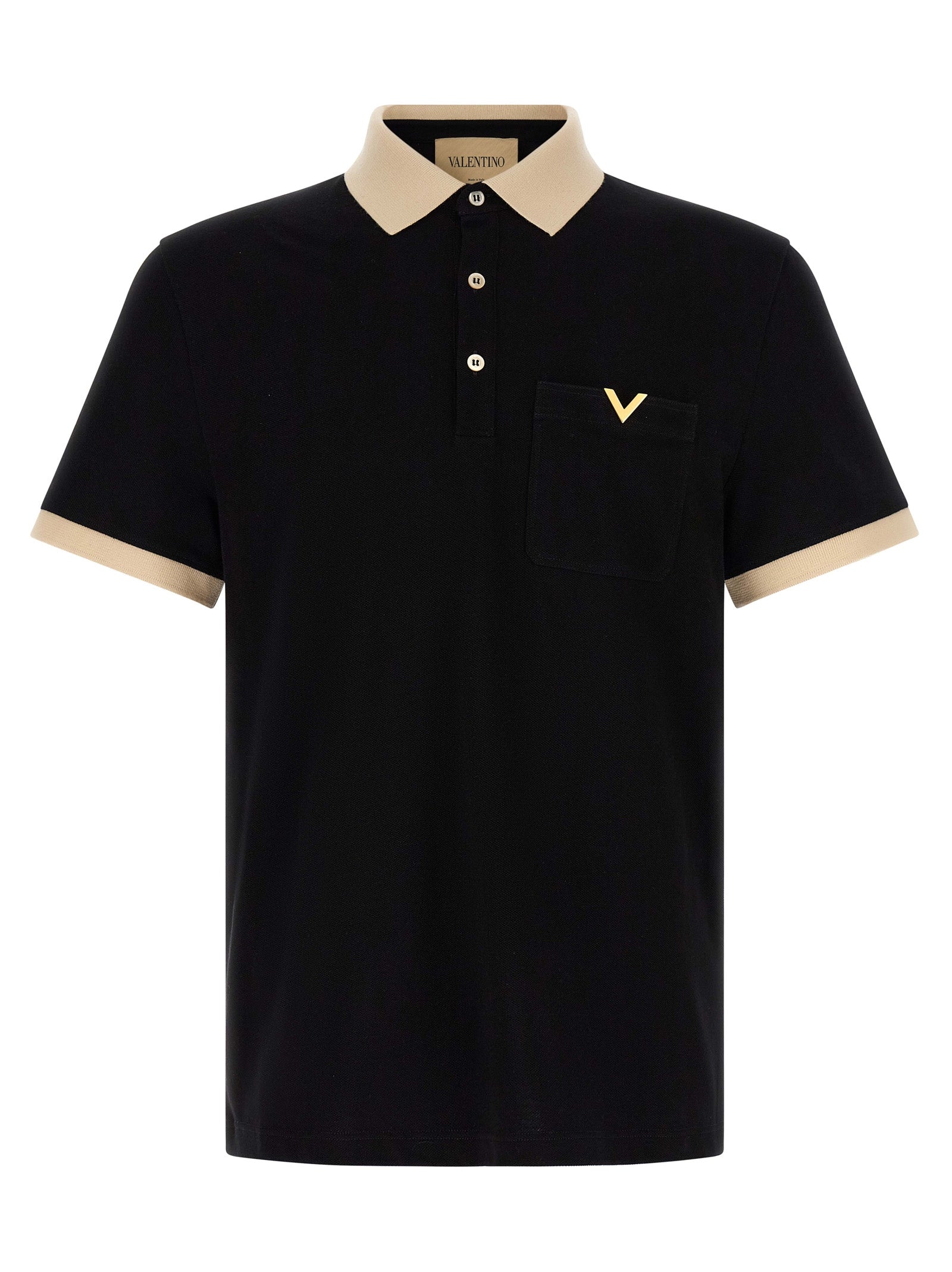 Valentino Garavani Bicolor Cotton Polo Men's Shirt