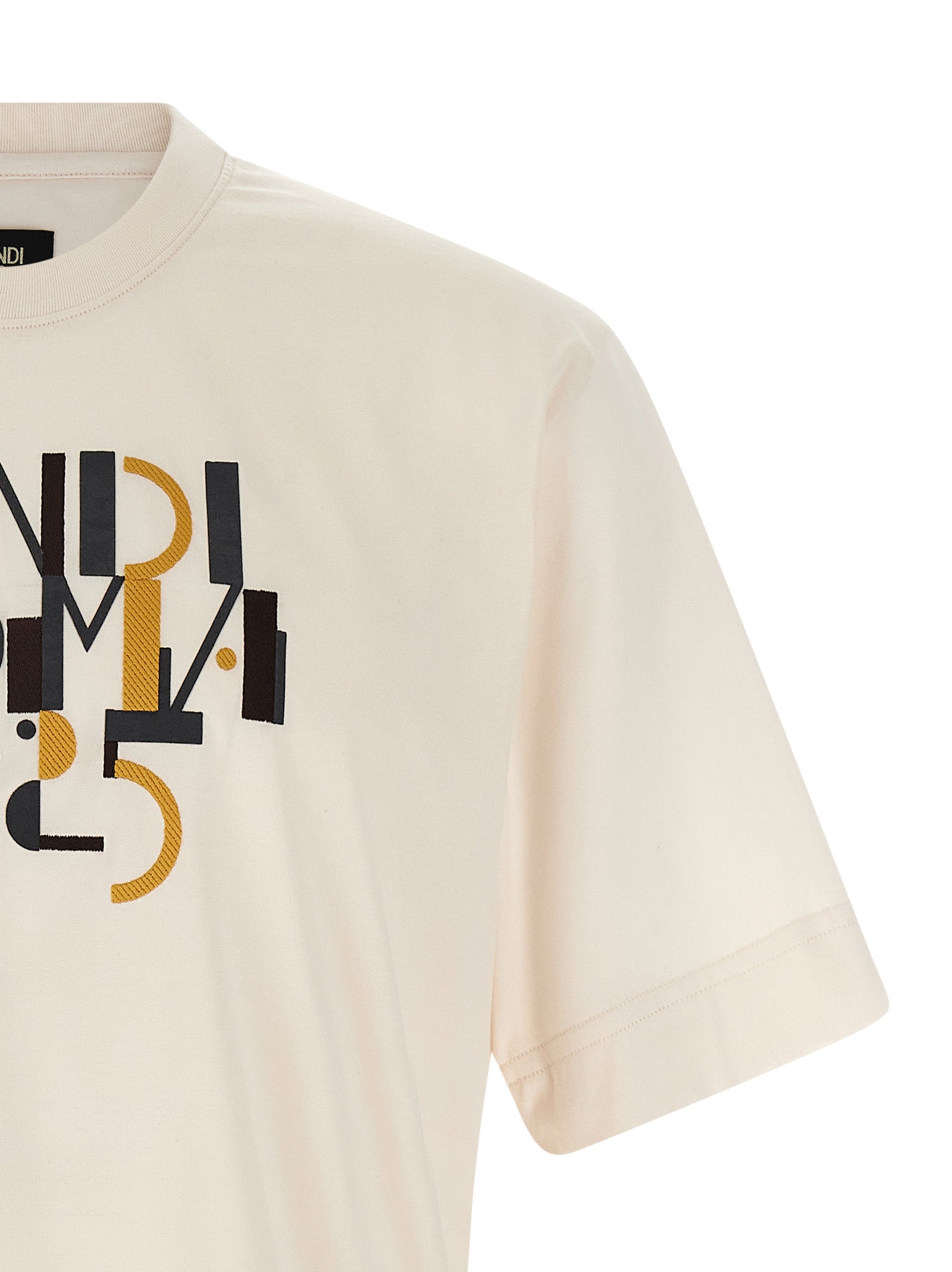 Fendi White Cotton Men's T-Shirt