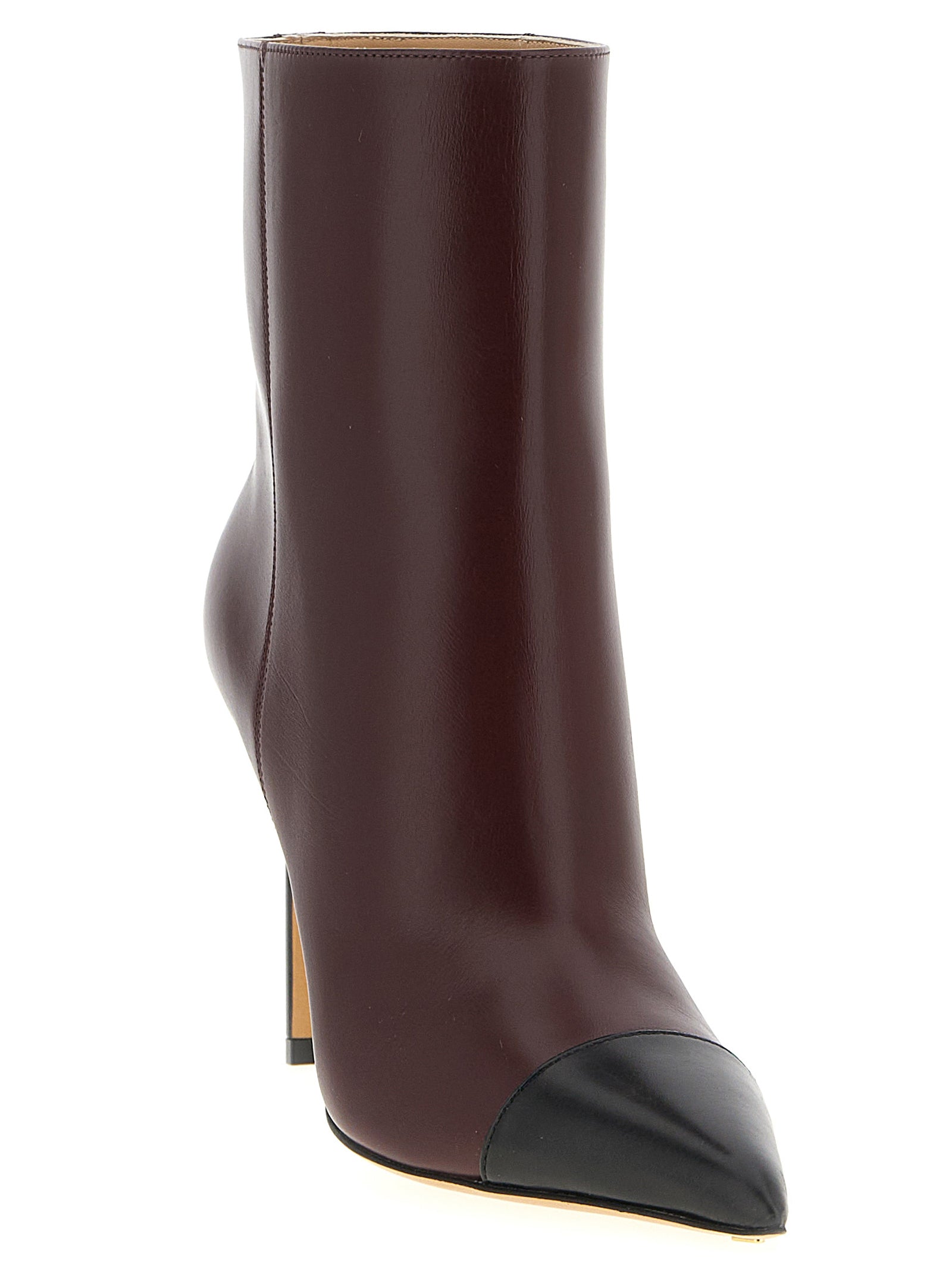 Francesco Russo Bordeaux Goatskin Ankle Women's Boots