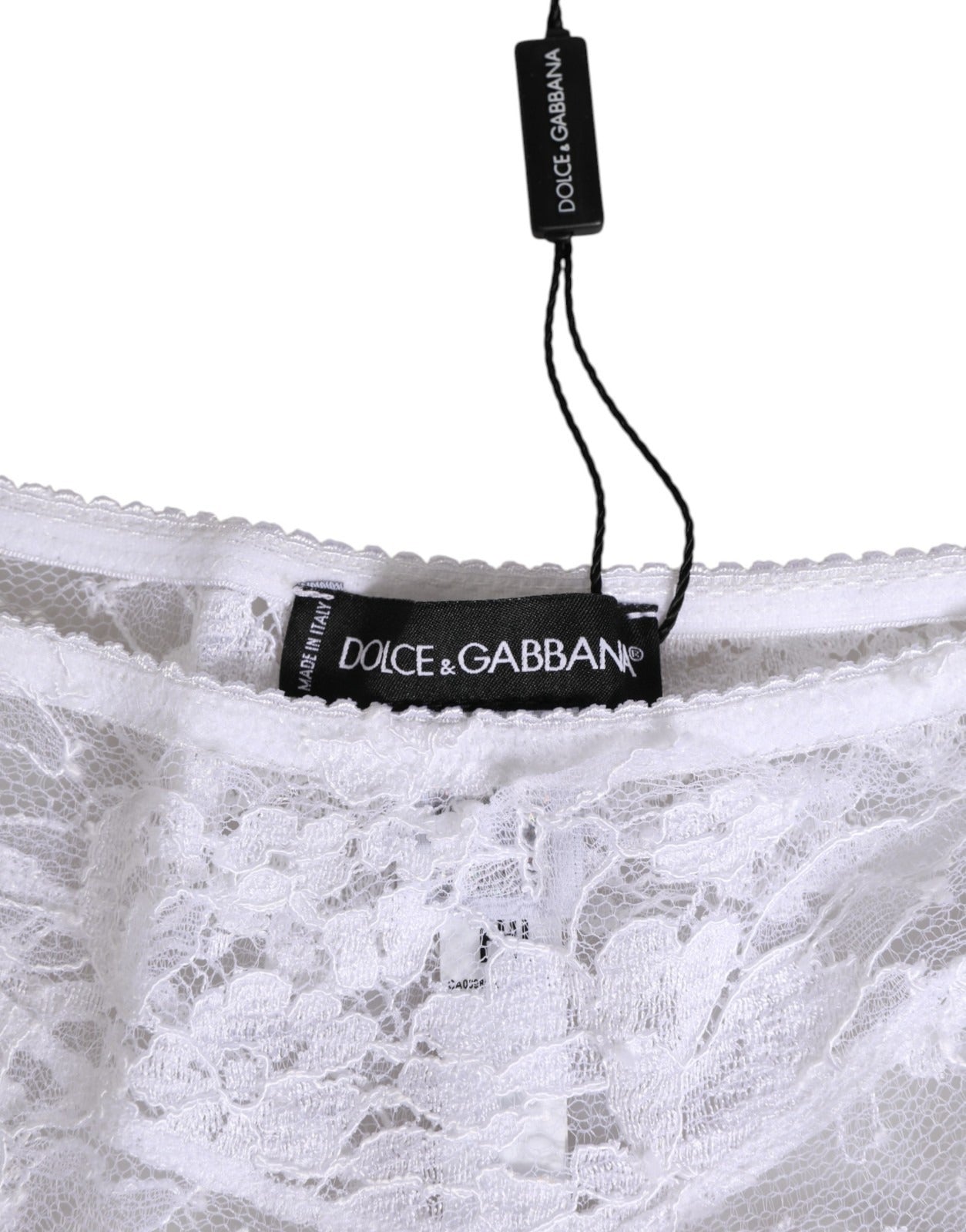Dolce & Gabbana White Floral Lace Low Rise Panty Women's Underwear