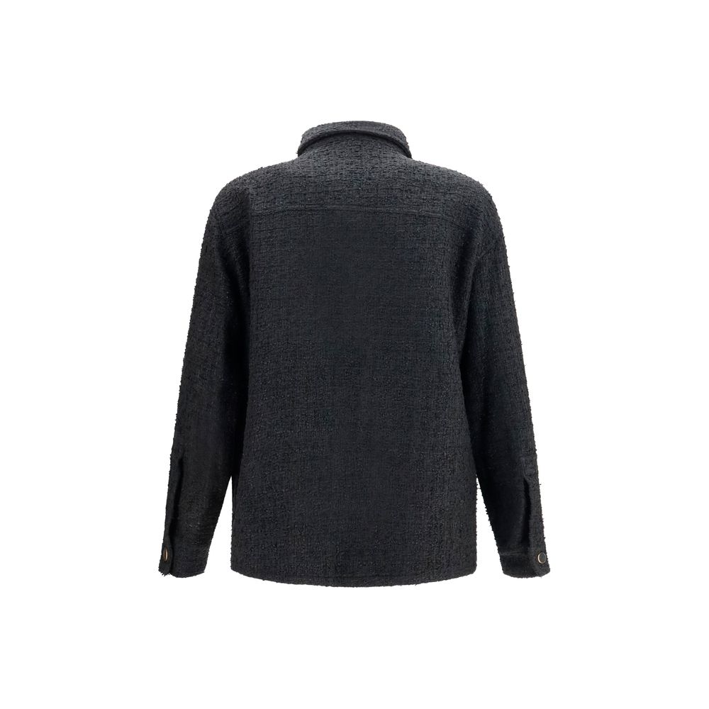 Balmain Black Cotton Shell Men's Jacket