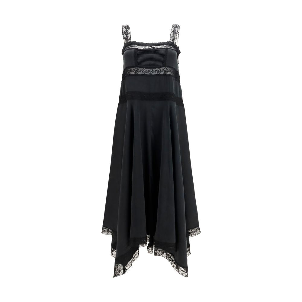 Ganni Black Silk Casual Women's Dress