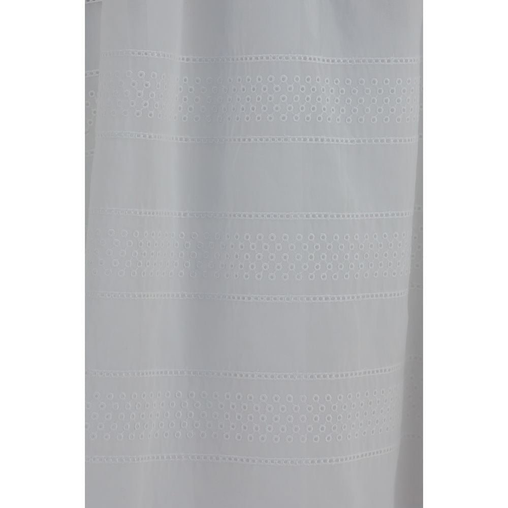 Brunello Cucinelli White Cotton Long Women's Skirt