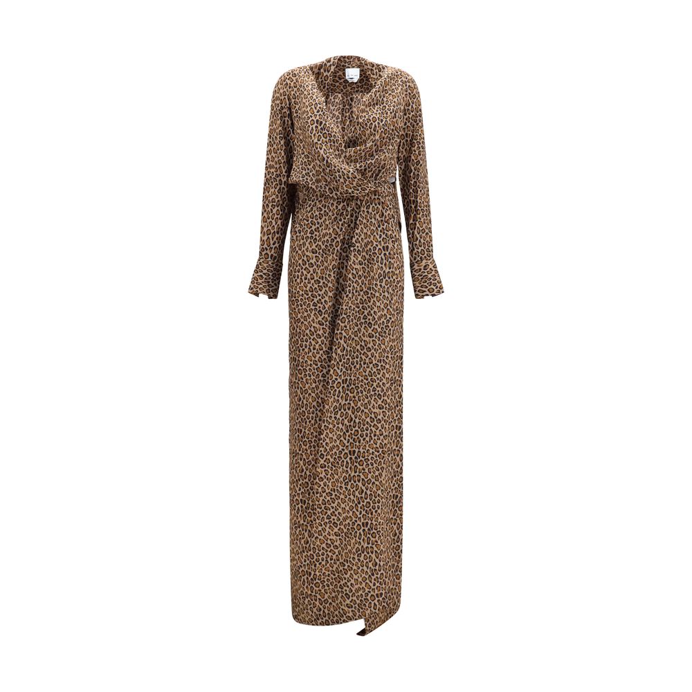 SA SU PHI Beige Silk Long Women's Dress