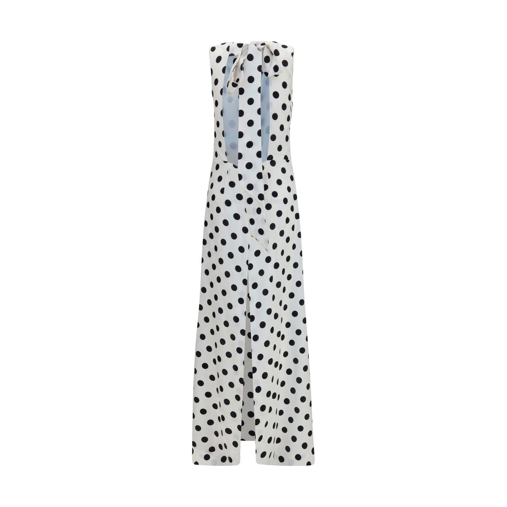 SA SU PHI White Silk Long Women's Dress