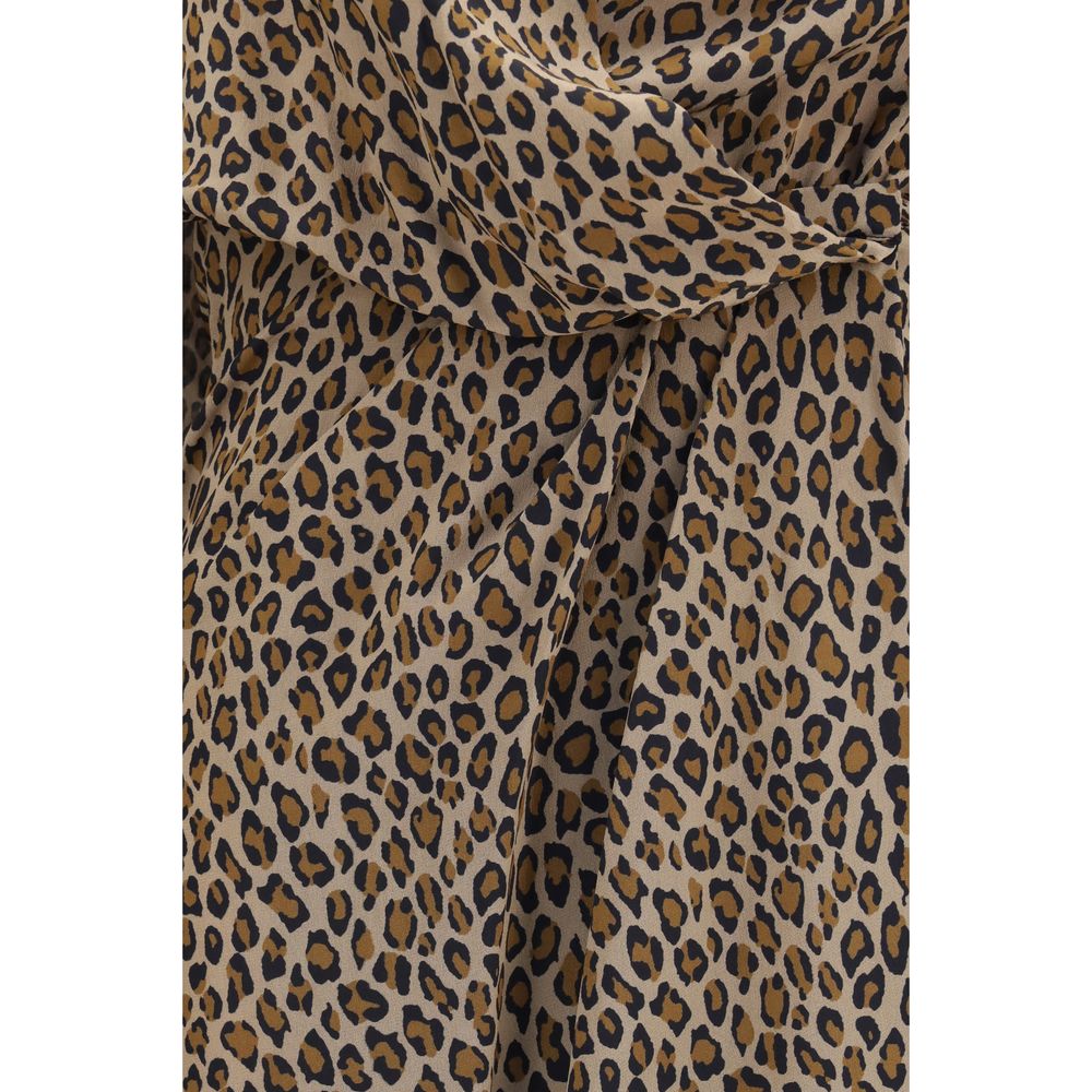 SA SU PHI Beige Silk Long Women's Dress