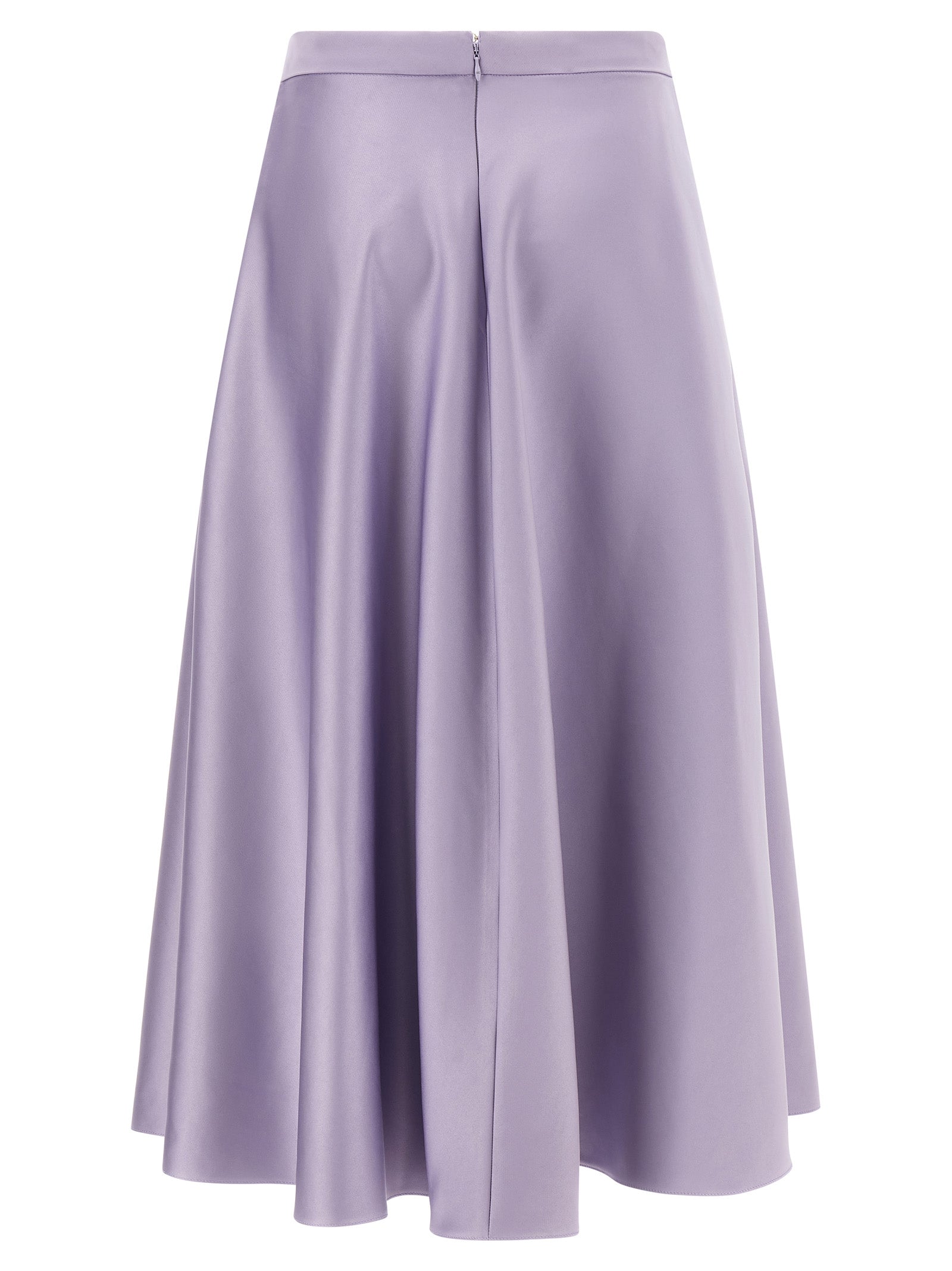 Elisabetta Franchi Purple Polyester Midi Women's Skirt