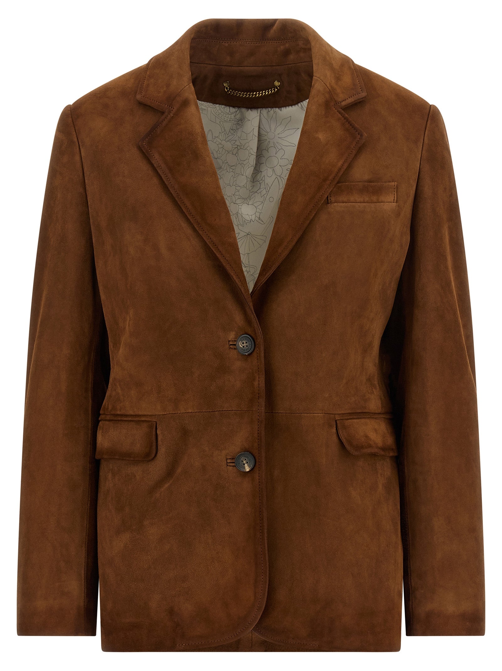 Golden Goose Brown Lamb Leather Leather Women's Jacket