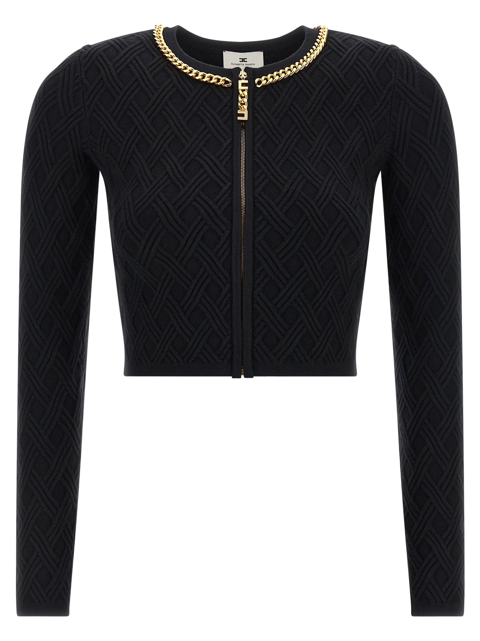 Elisabetta Franchi Black Viscose Women's Cardigan