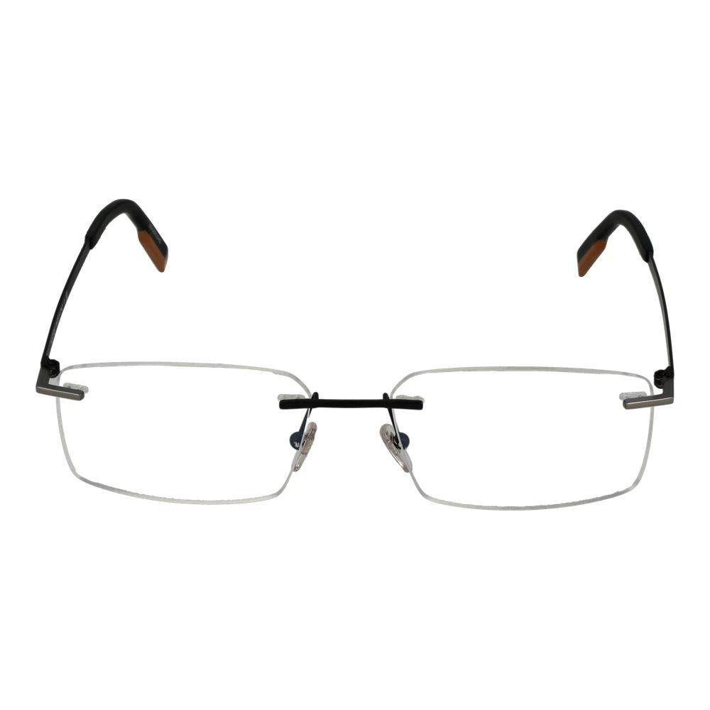 Ermenegildo Zegna Gray Metal Glasses Men's (Frames)