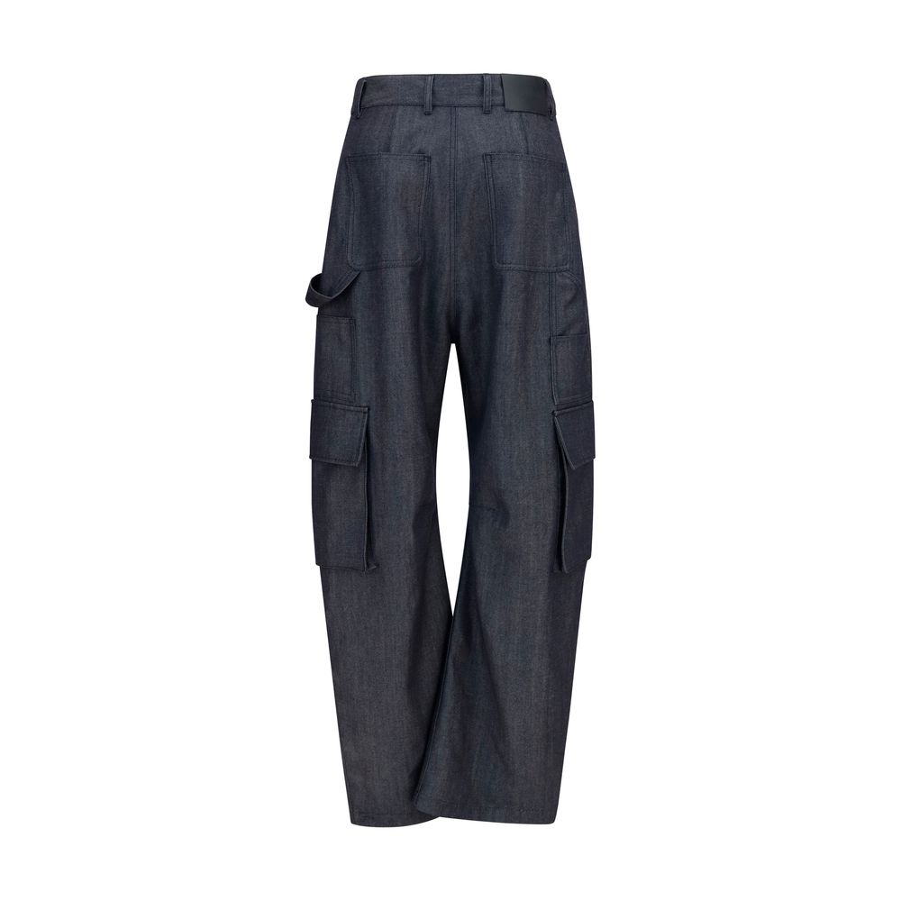 Balenciaga Blue Wool Oves Aries Cargo Women's Pants