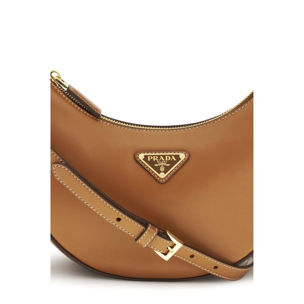 Prada Beige Calf Leather Bos Taurus Shoulder Women's Bag