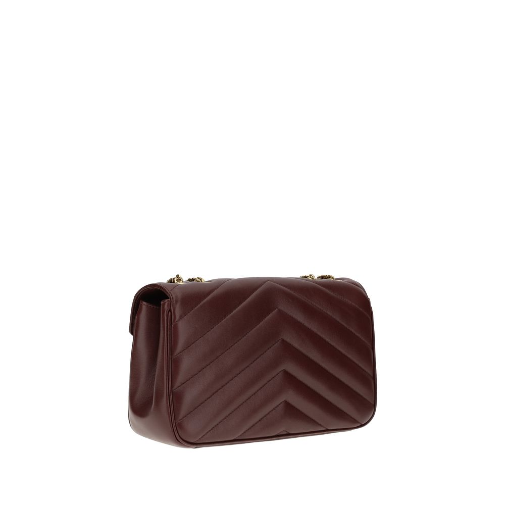 Saint Laurent Bordeaux Lamb Ovis Aries Aries Shoulder Women's Bag