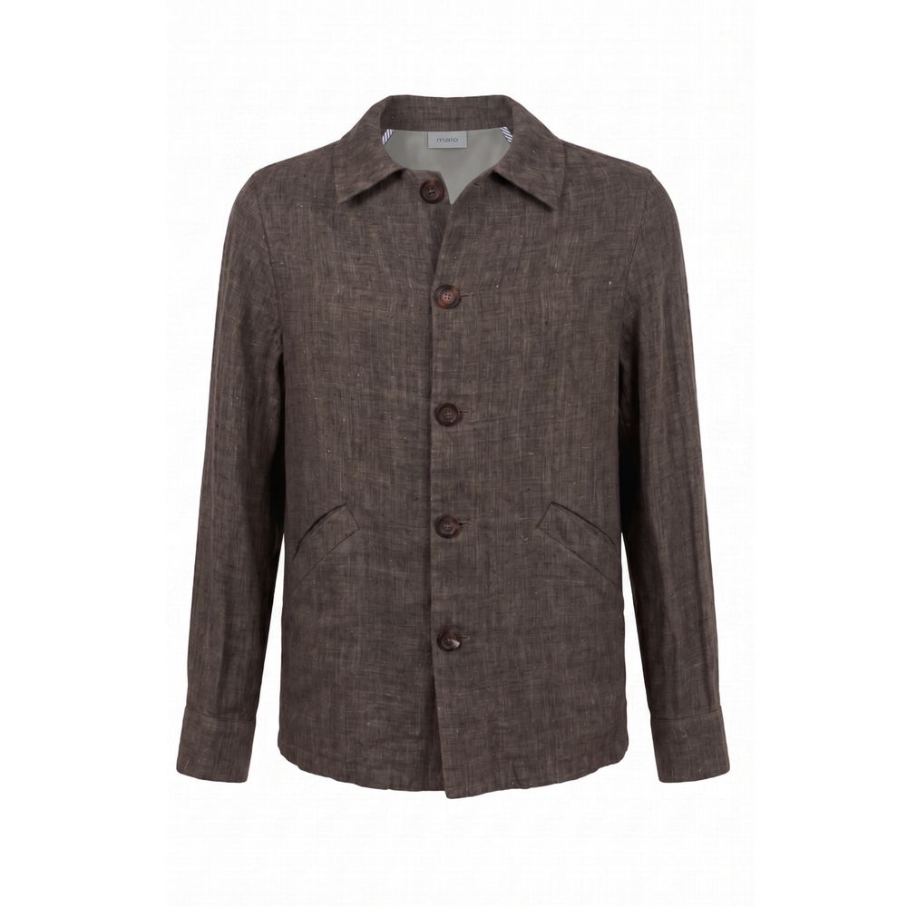Malo Grey Linen Men's Men's Jacket