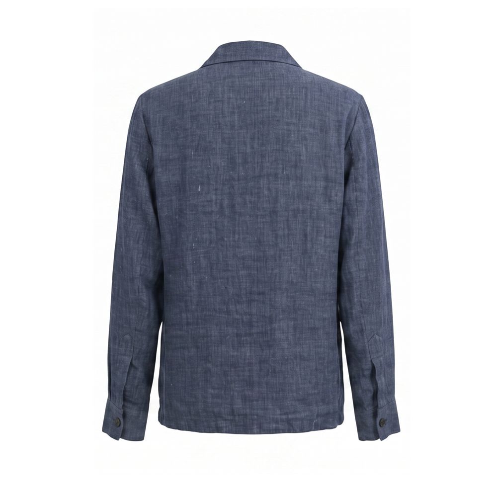 Malo Blue Linen Men's Men's Jacket