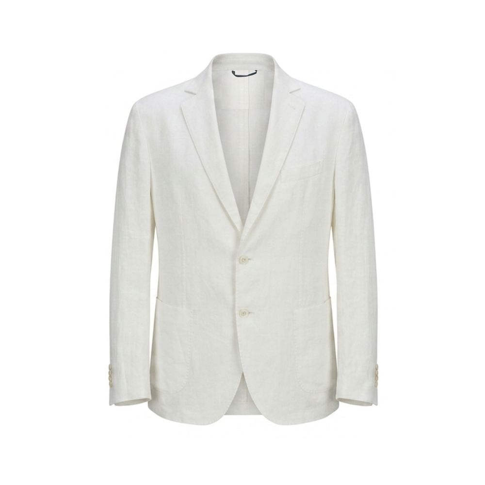 Malo White Linen Men's Men's Jacket