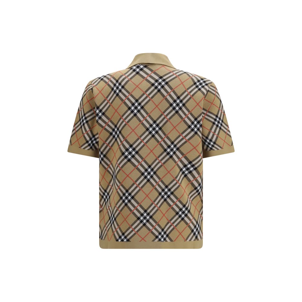 Burberry Beige Cotton Polo Men's Shirt