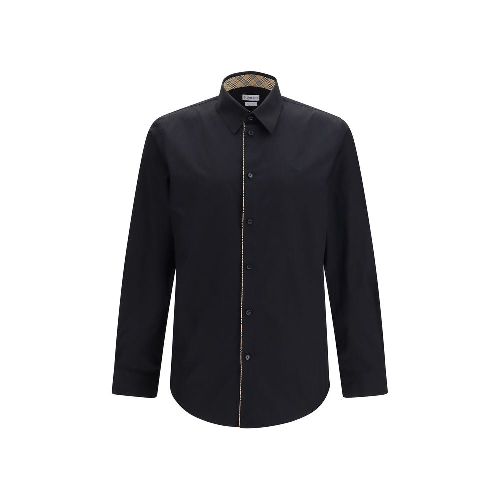 Burberry Black Cotton Dress Men's Shirt