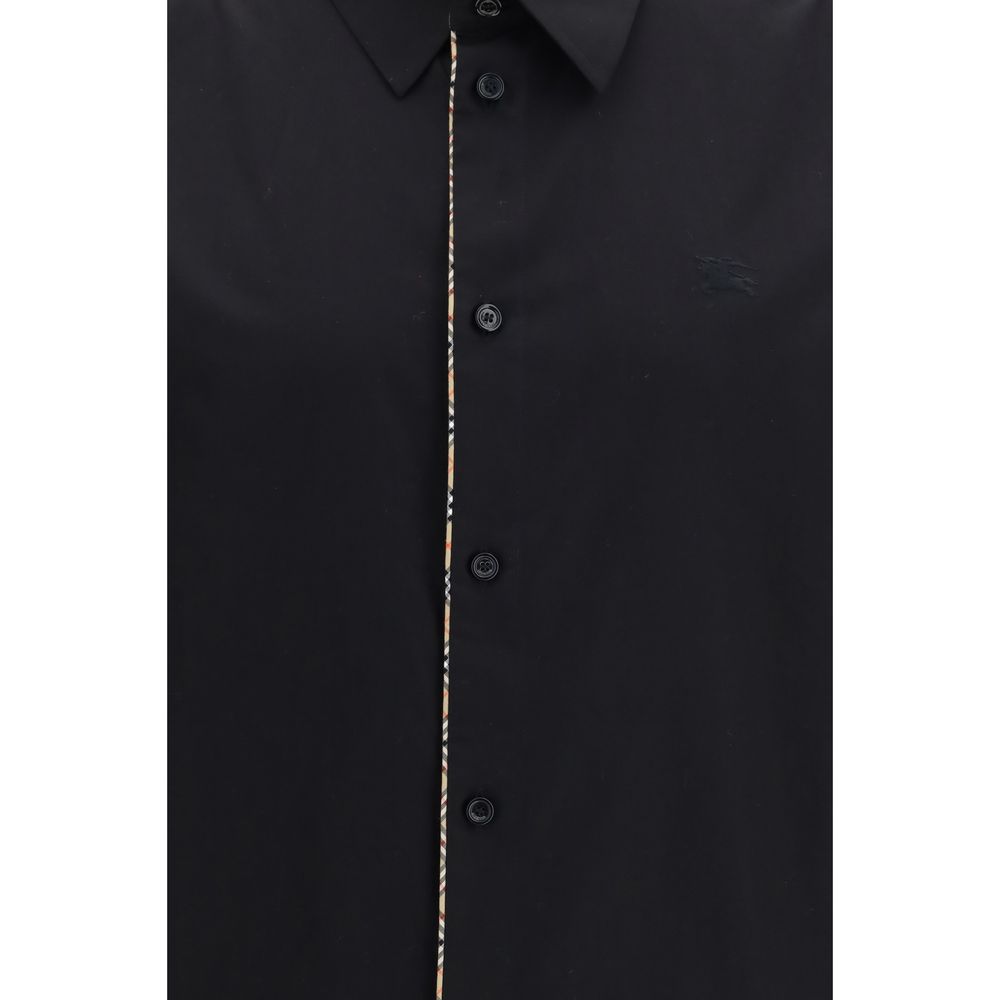 Burberry Black Cotton Dress Men's Shirt