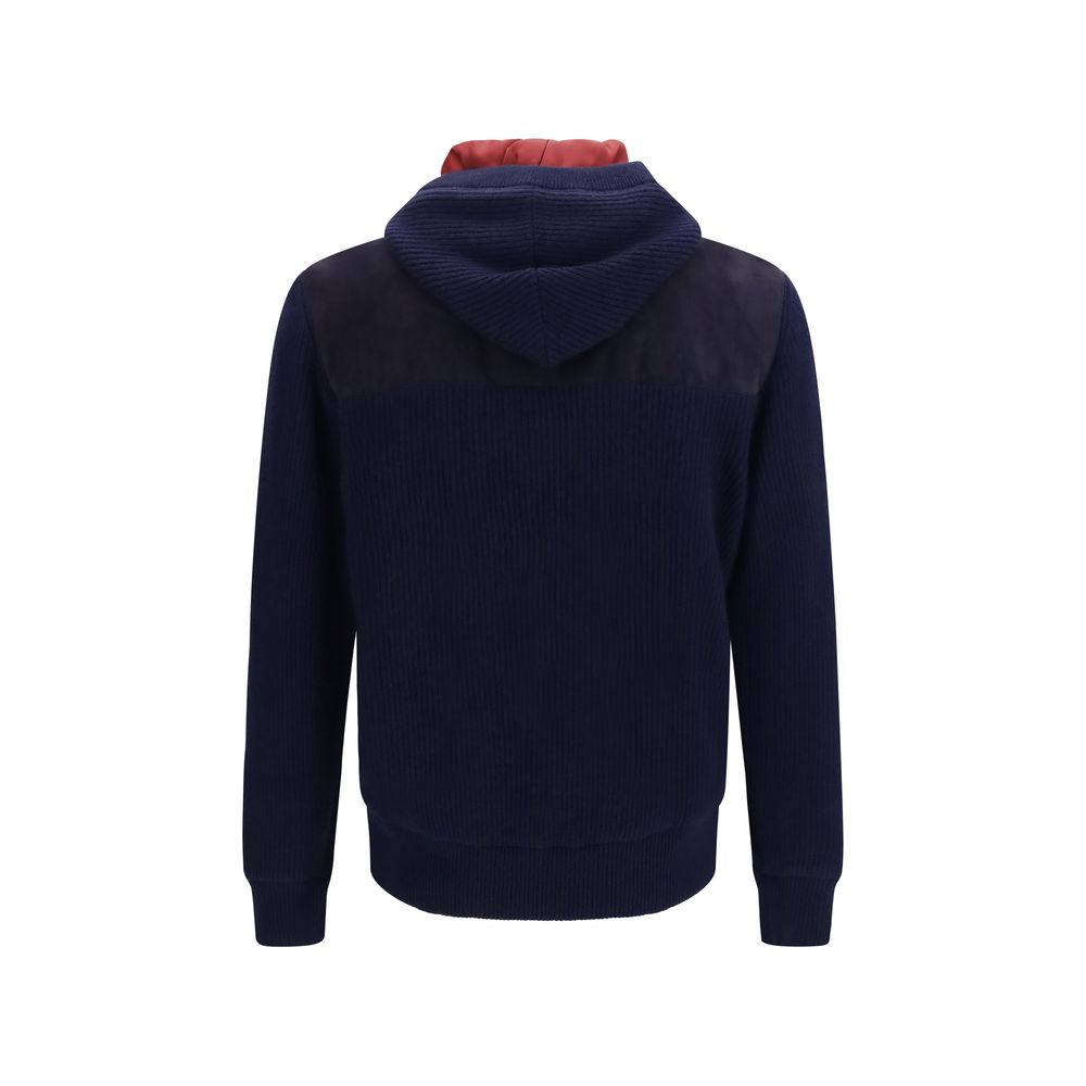 Brunello Cucinelli Blue Wool Oves Aries Full-Length Men's Jacket