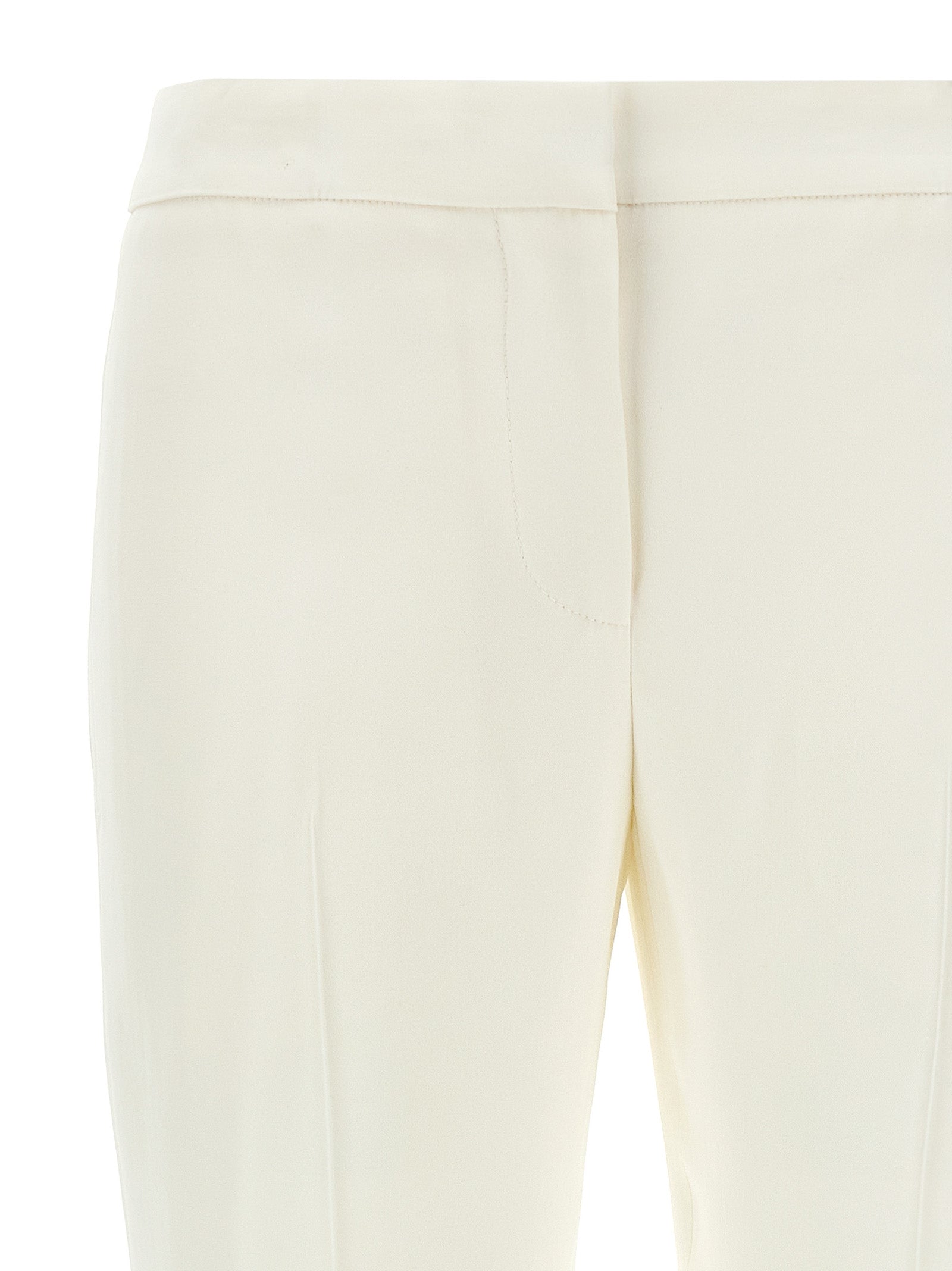 Alexander McQueen White Viscose Casual Women's Pants