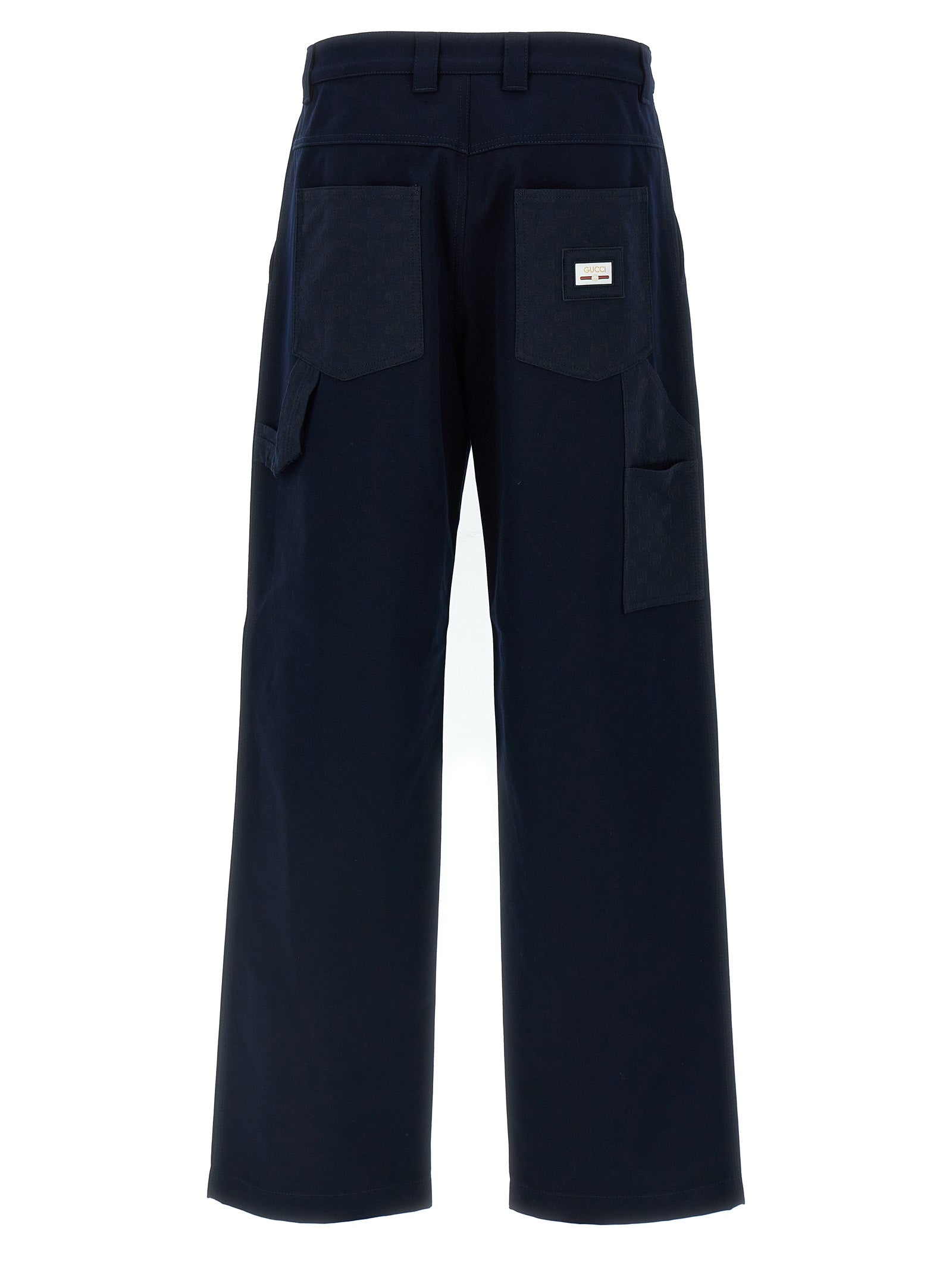 Gucci Blue Cotton Casual Men's Pants