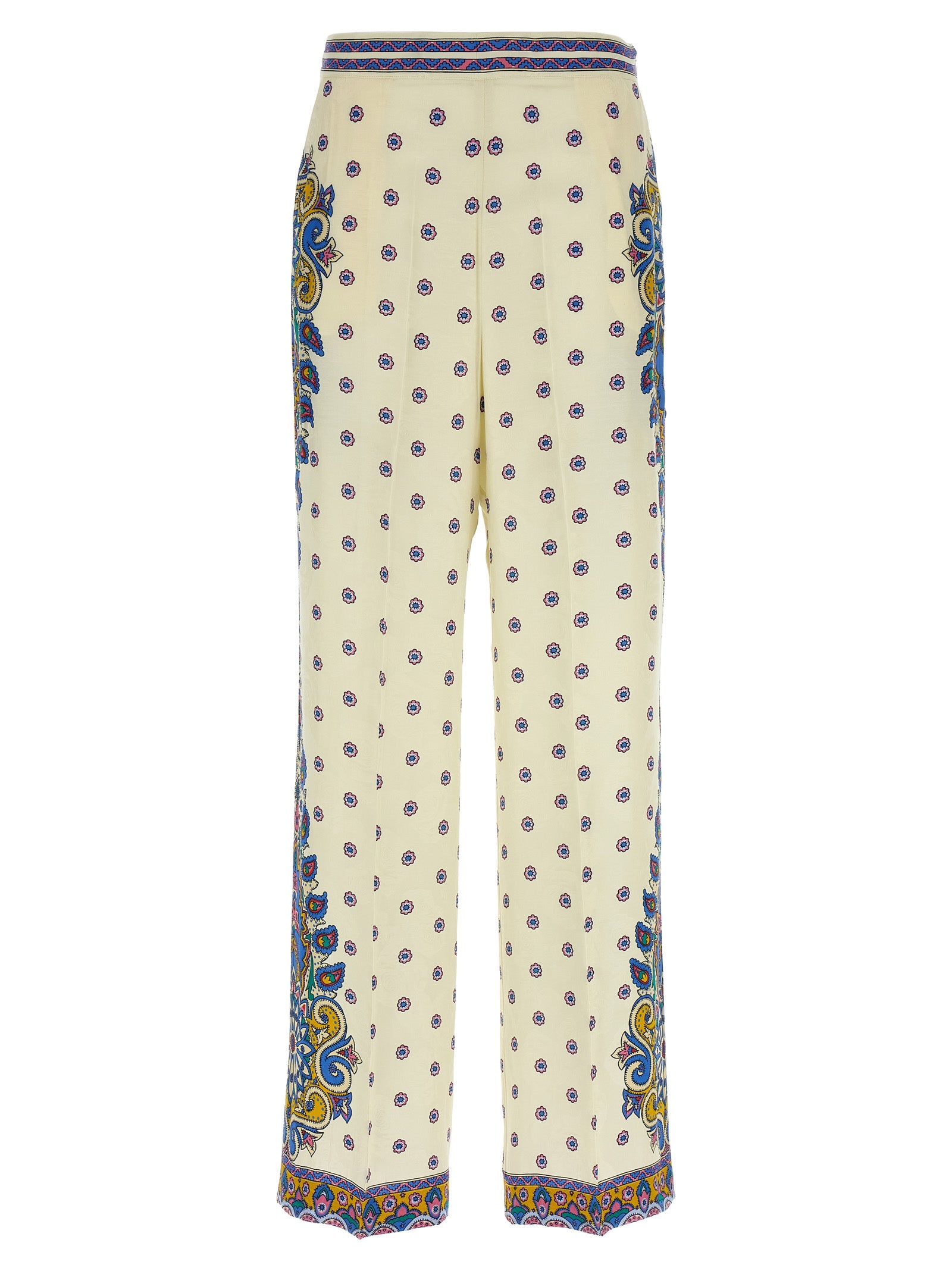 Etro White Viscose Casual Women's Pants