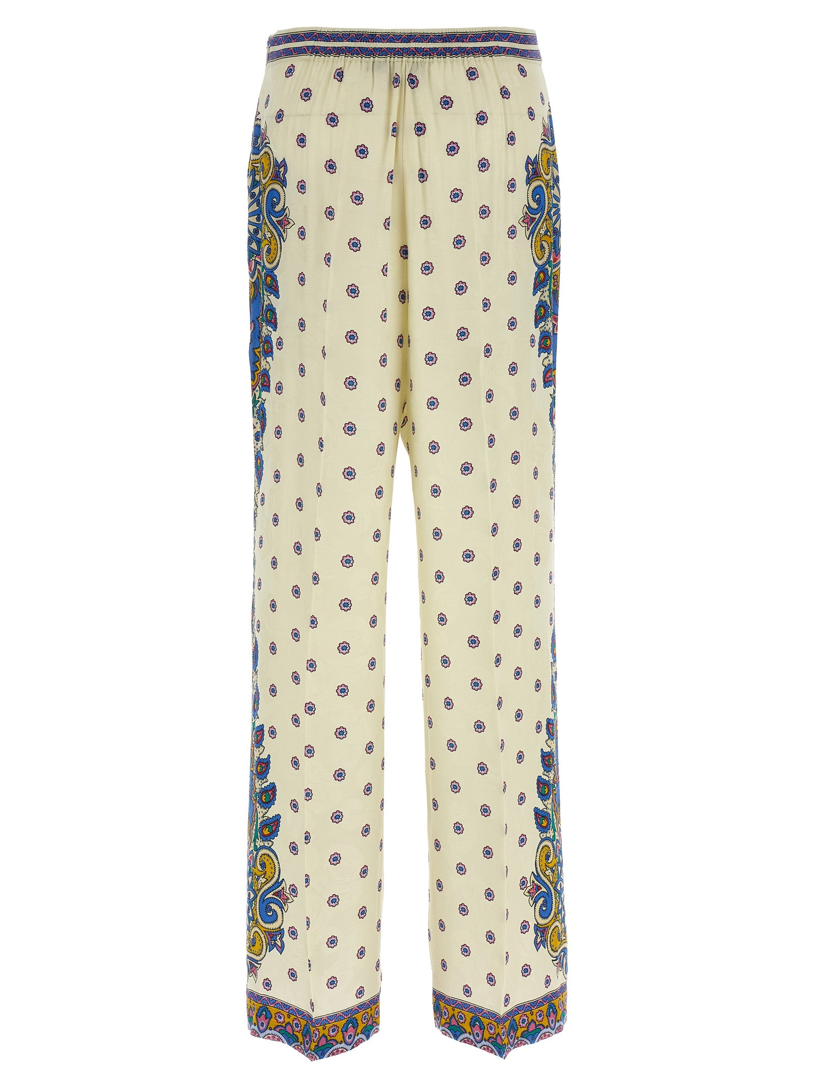 Etro White Viscose Casual Women's Pants