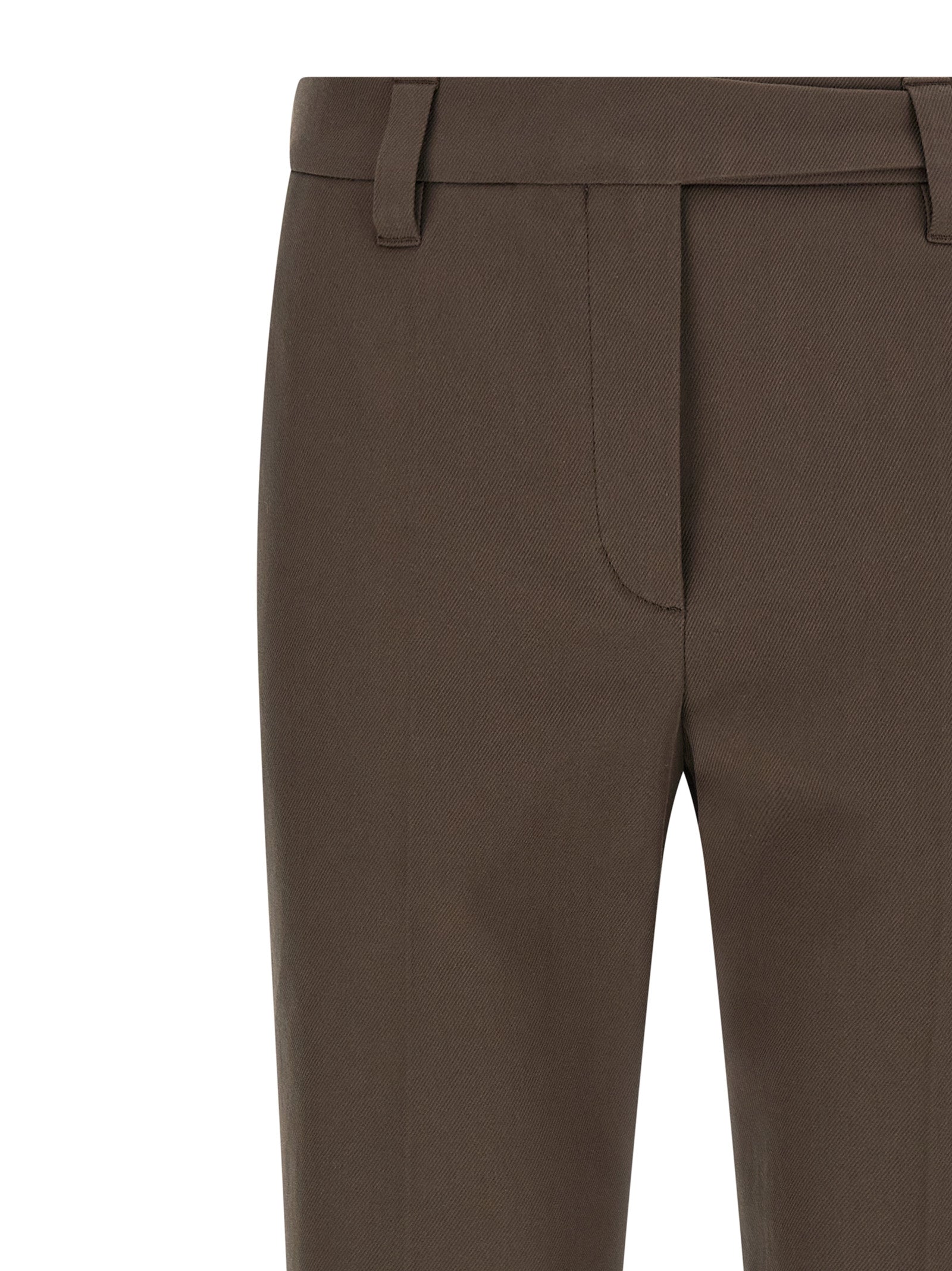 Brunello Cucinelli Brown Cotton Casual Women's Pants