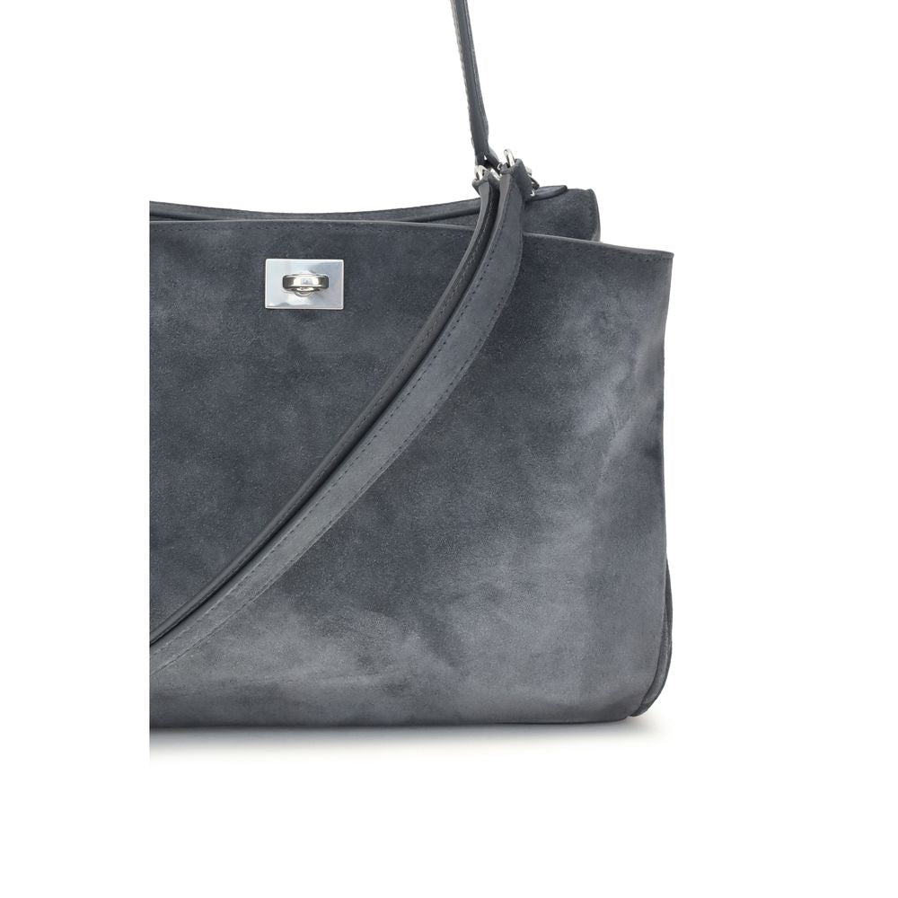 Balenciaga Gray Calf Leather Bos Taurus Shoulder Women's Bag