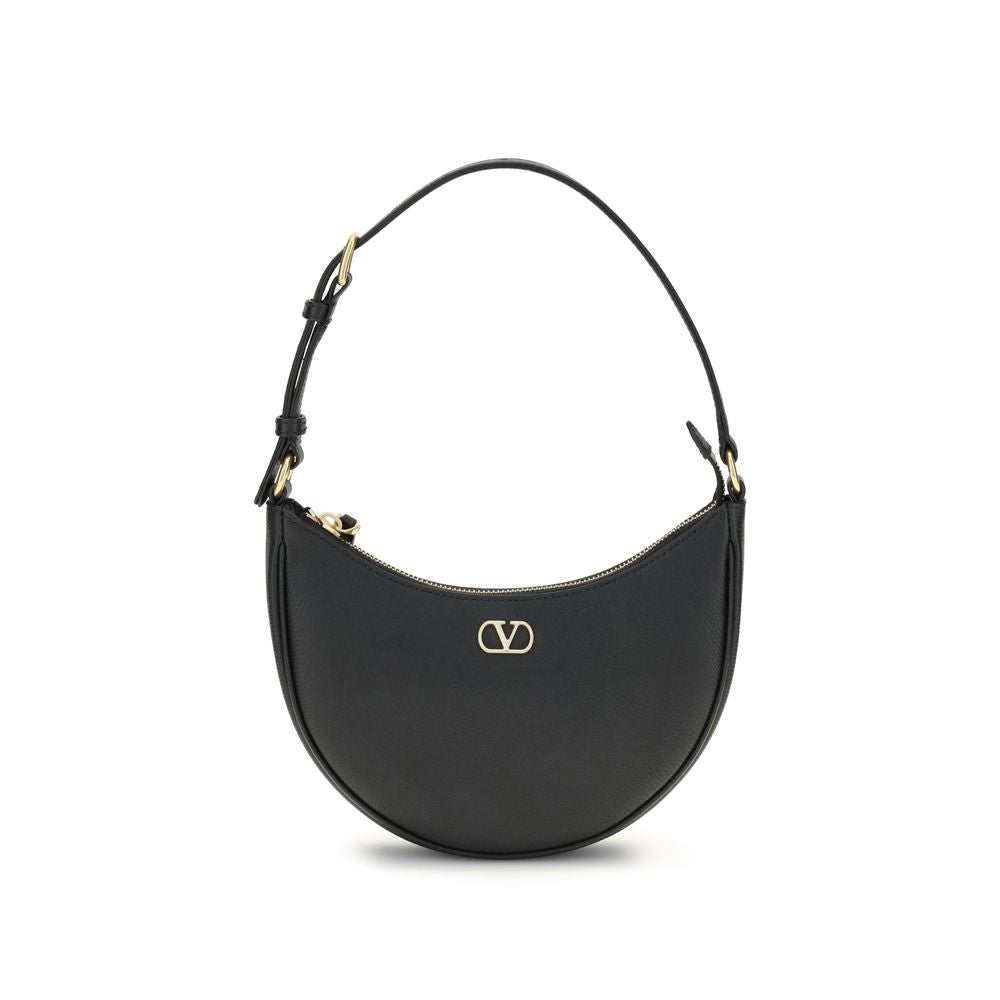 Valentino Garavani Black Calf Leather Bos Taurus Shoulder Women's Bag