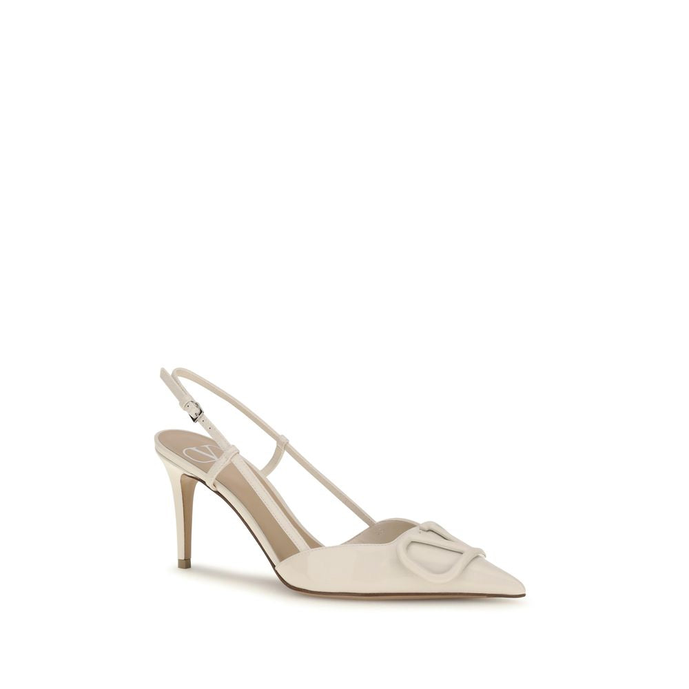 Valentino Garavani Beige Calf Leather Bos Taurus High Heel Women's Pumps