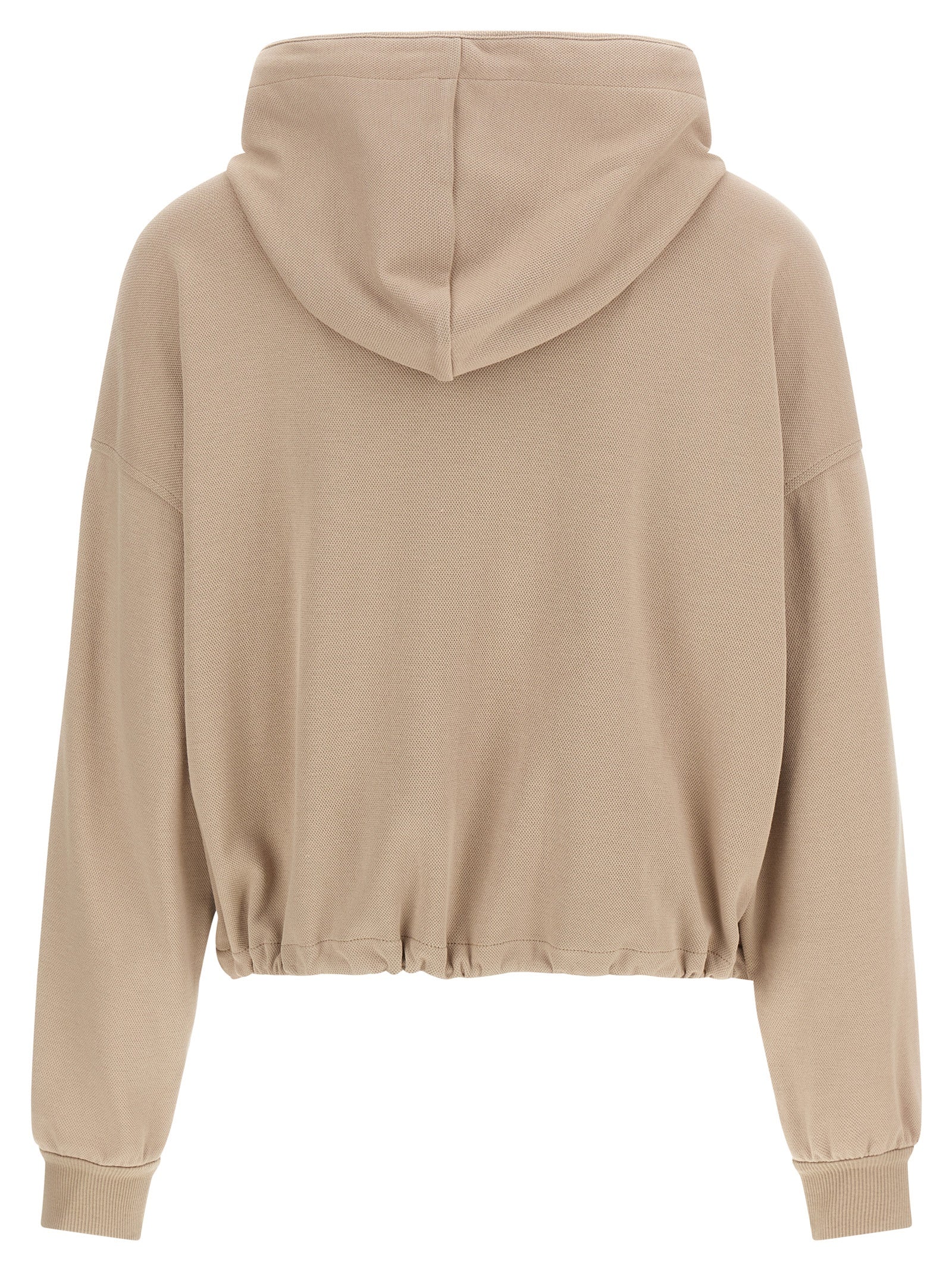 Brunello Cucinelli Beige Cotton Women's Hoodie