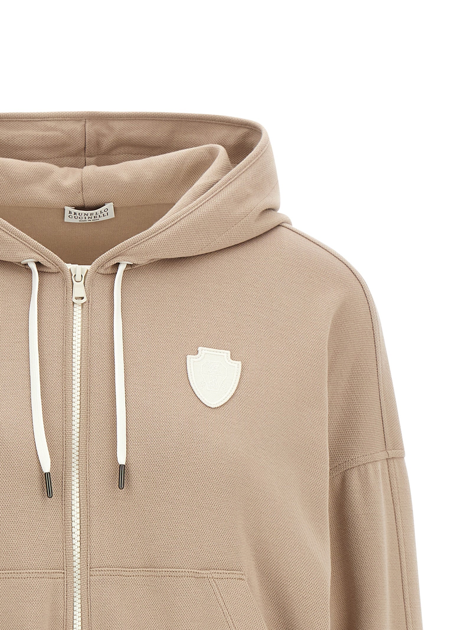 Brunello Cucinelli Beige Cotton Women's Hoodie