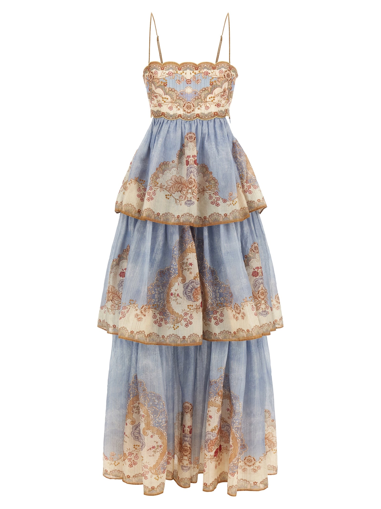 Zimmermann Blue Cotton Long Women's Dress