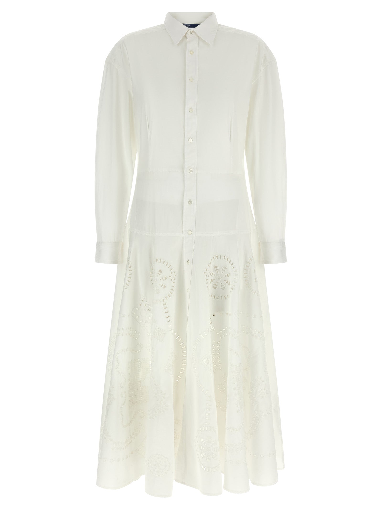 Polo Ralph Lauren White Cotton Midi Women's Dress