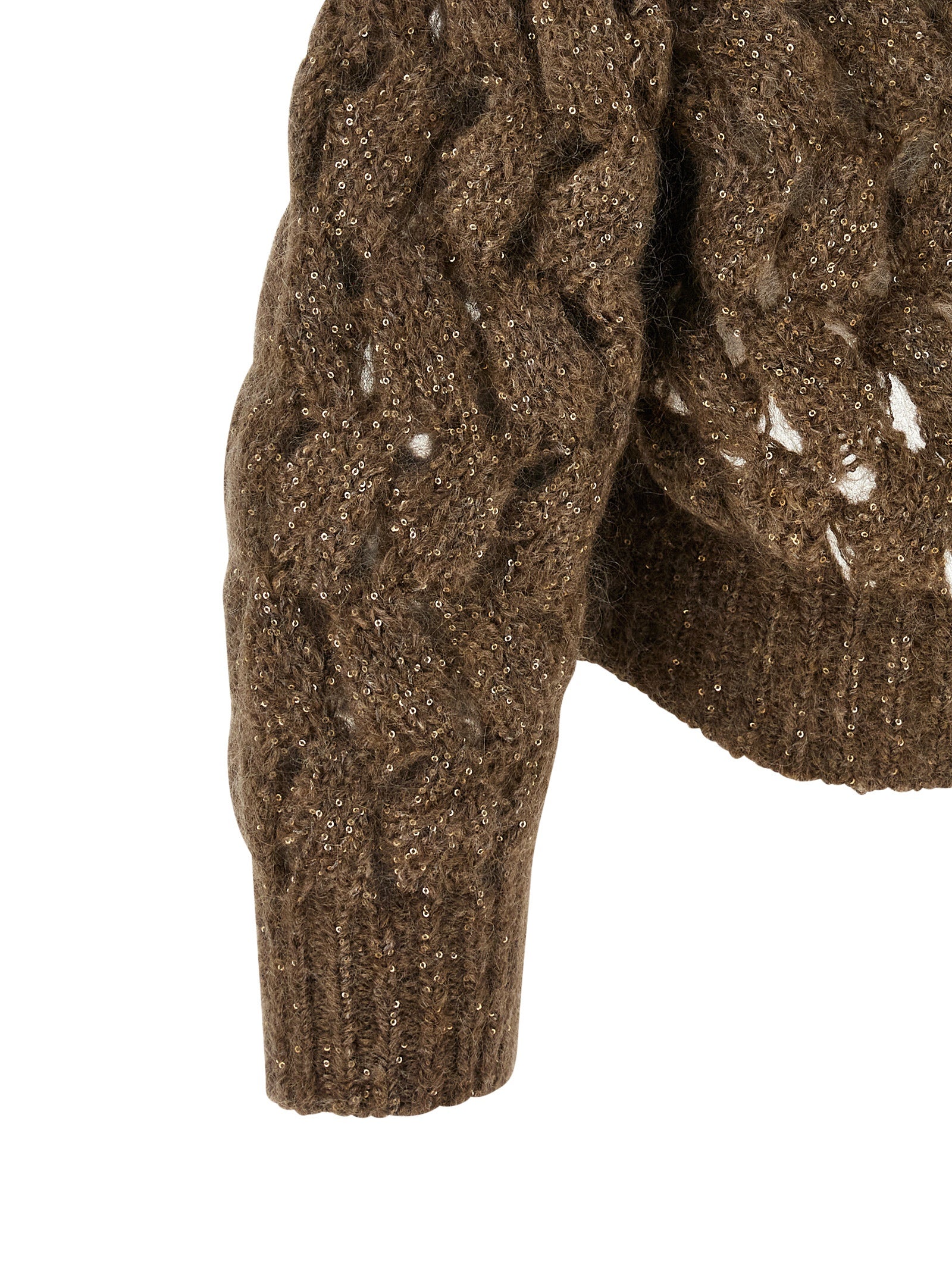 Brunello Cucinelli Brown Wool Women's Cardigan